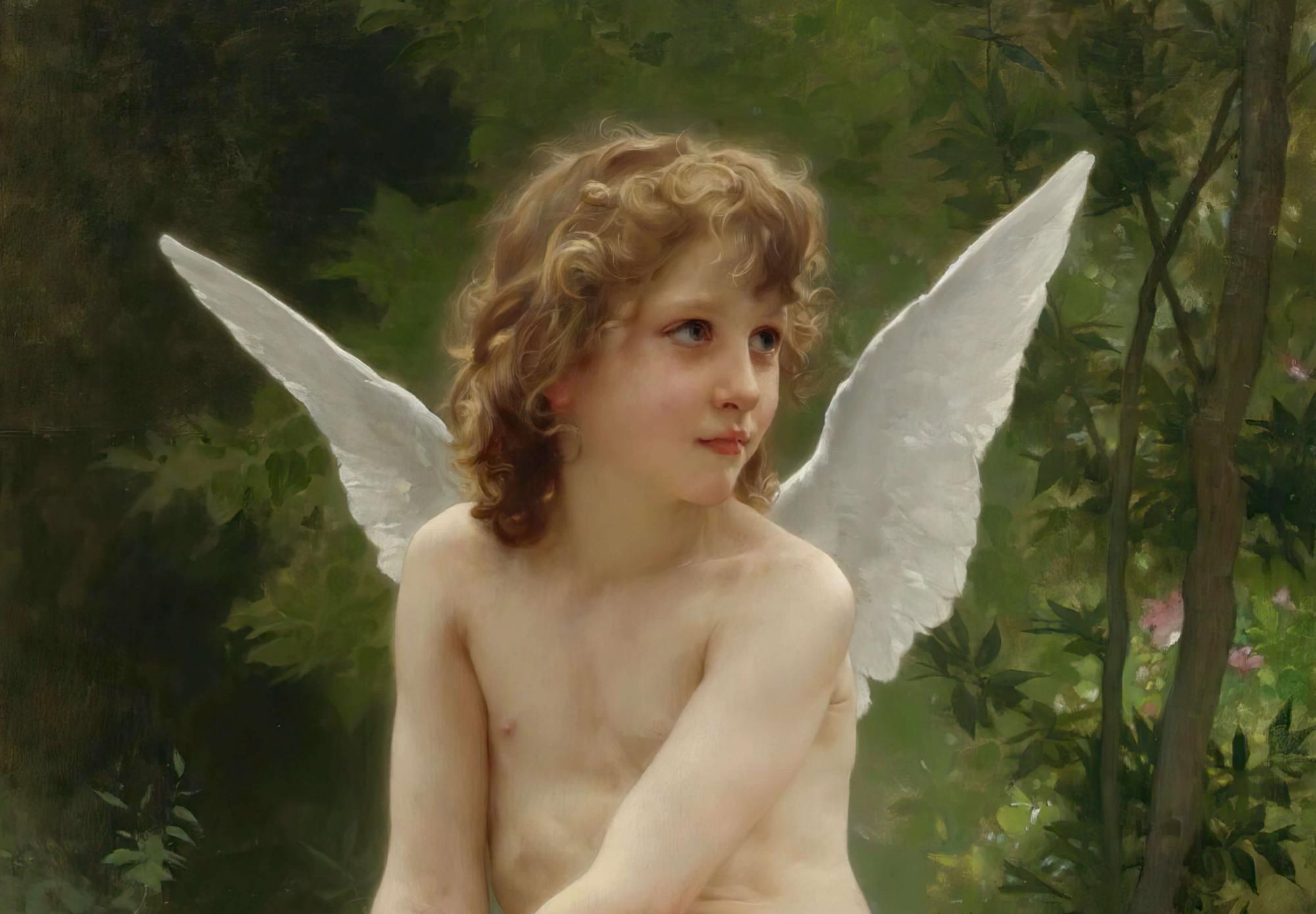Reprodukcija „Kupidonas sargyboje“, William Bouguereau, (1890)