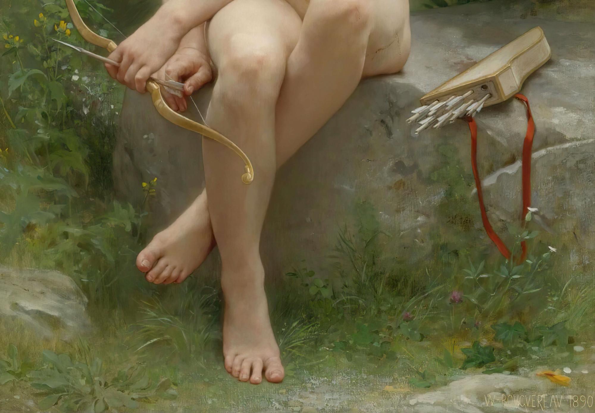 Reprodukcija „Kupidonas sargyboje“, William Bouguereau, (1890)