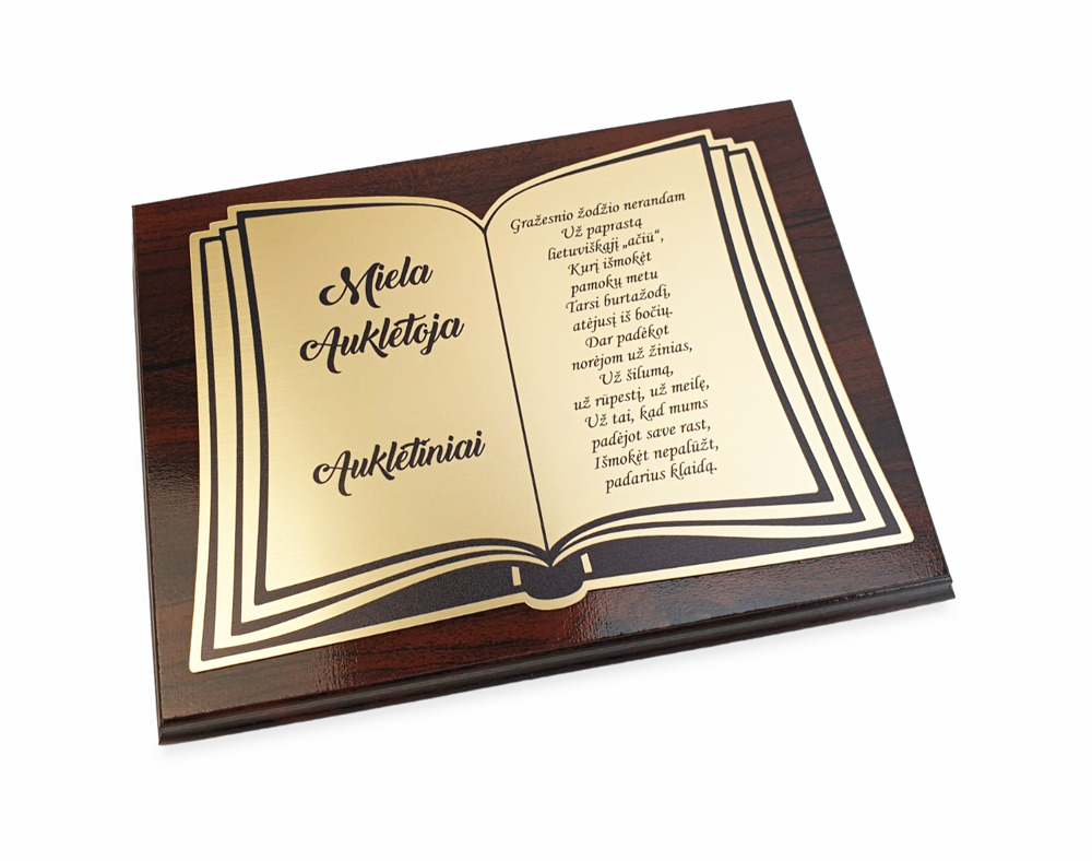 Plaketė „Mielai Auklėtojai“