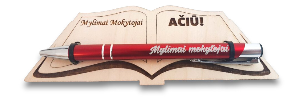 Graviruotas tušinukas su paduku „Mylimai Mokytojai...“
