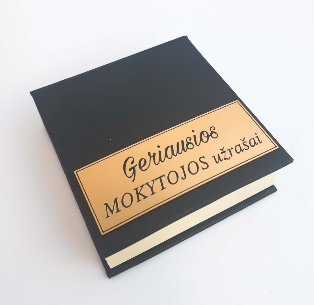 Dėklas užrašų lapeliams „Geriausios mokytojos užrašai“