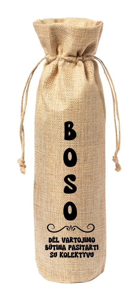 Lininis maišelis buteliui „BOSO“