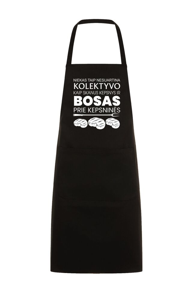 Prijuostė „Bosas prie kepsninės“