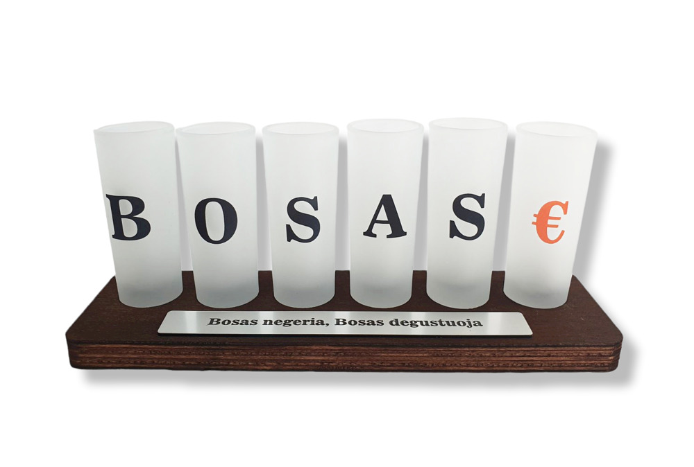 Stikliukų rinkinys Bosui „Bosas negeria, Bosas degustuoja“