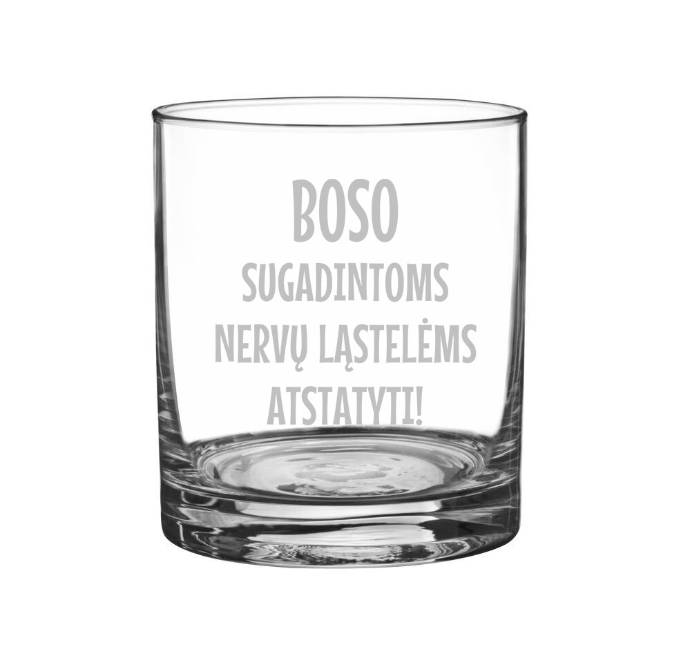Stiklinė taurė „Boso sugadintoms nervų ląstelėms“ (300ml)