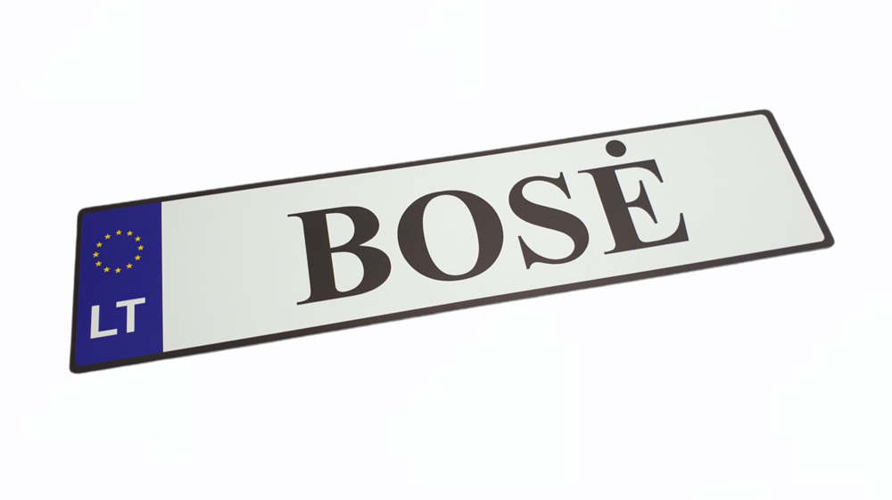 Suvenyriniai automobilio numeriai „BOSĖ“