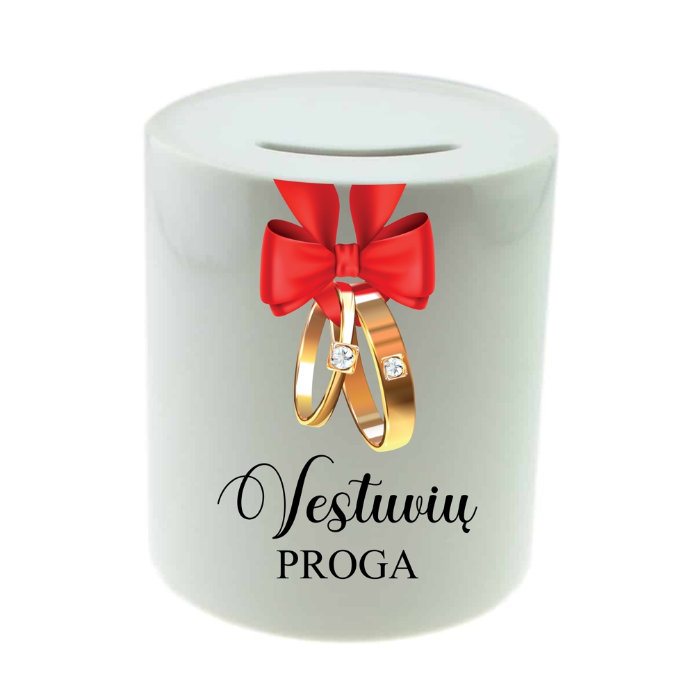 Keramikinė taupyklė „Vestuvių proga“