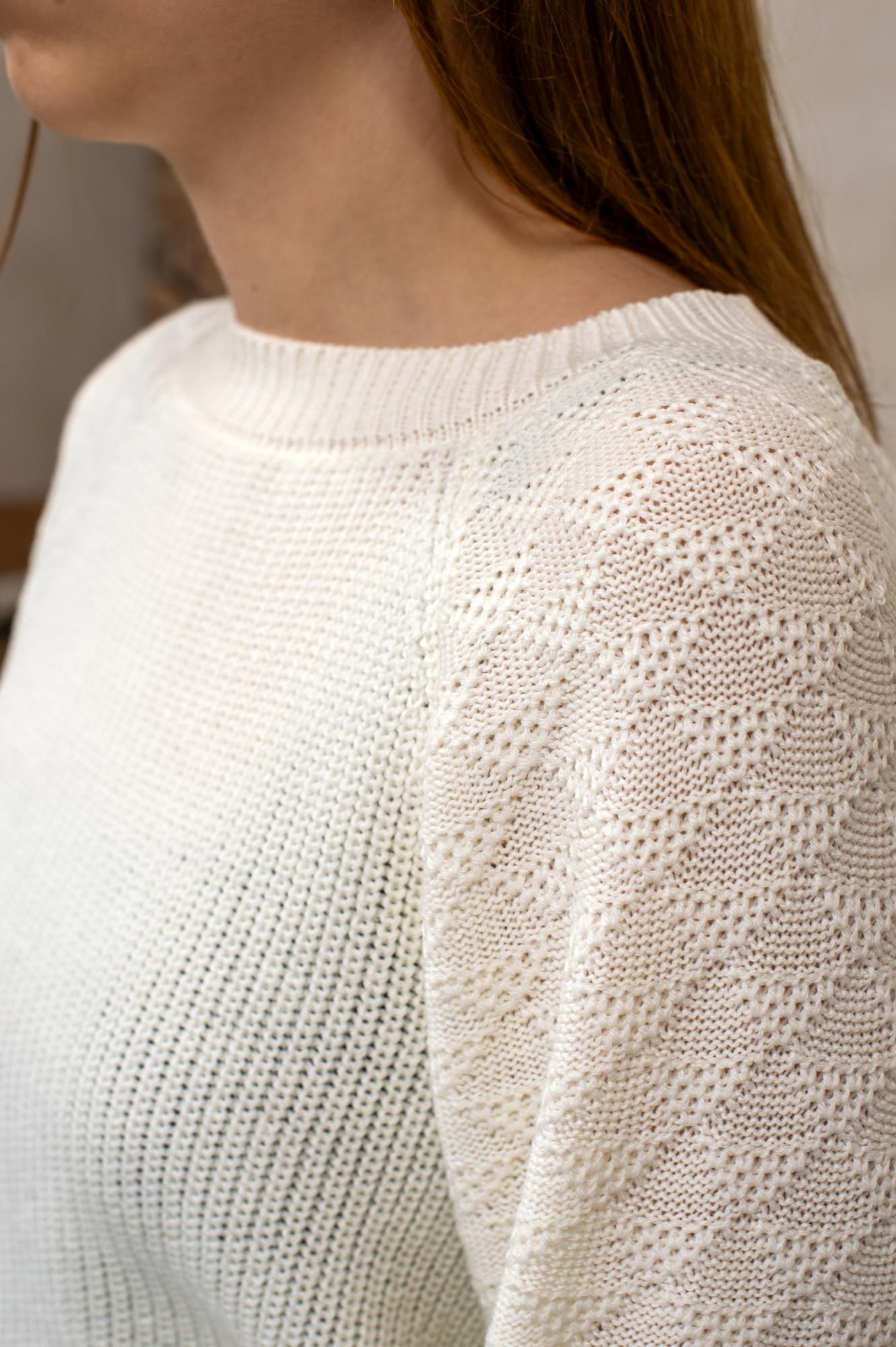 Baltas Merino vilnos megztinis moterims, vilnonis megztinis jai