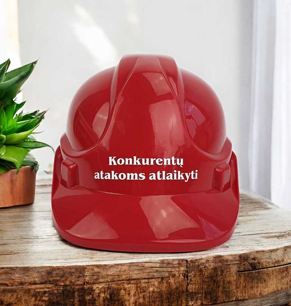 Apsauginis šalmas „Konkurentų atakoms atlaikyti“