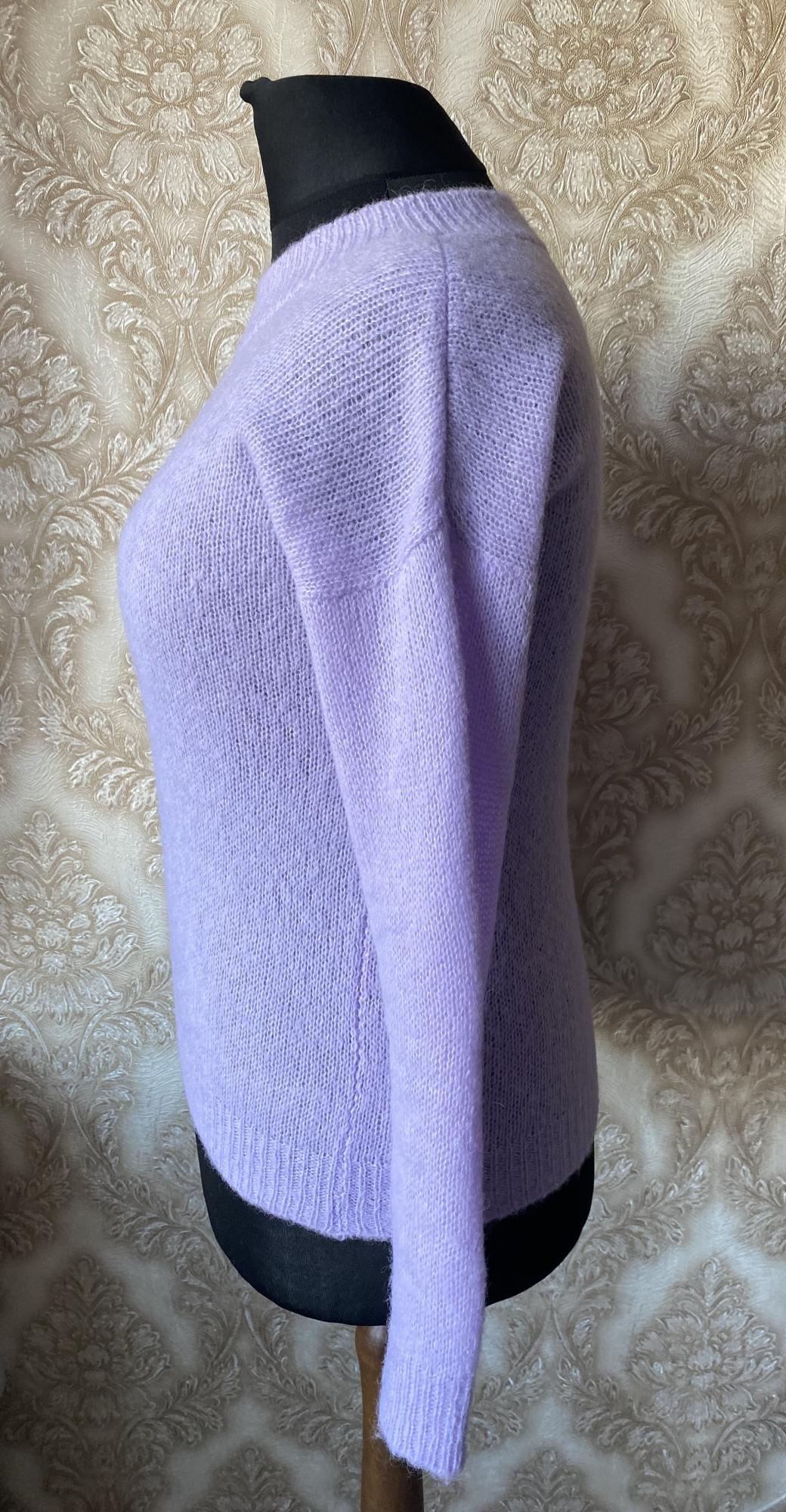Megztas megztinis iš alpakos su šilku šviesiai violetinės spalvos GP-1534