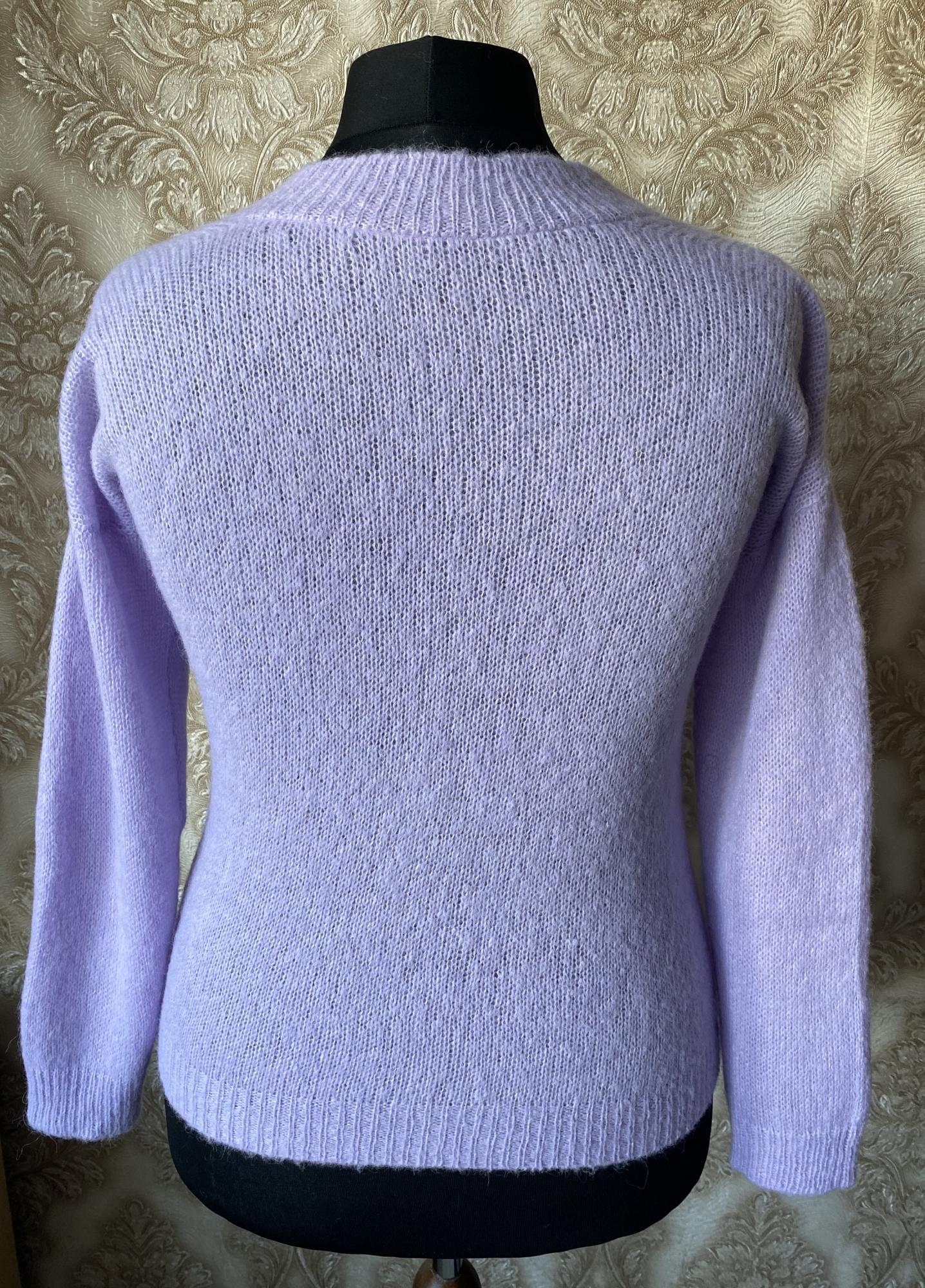 Megztas megztinis iš alpakos su šilku šviesiai violetinės spalvos GP-1534