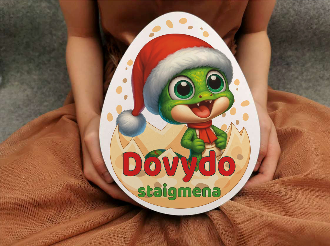 Spalvota vardinė dėžutė „Linksmasis gyvačiukas”