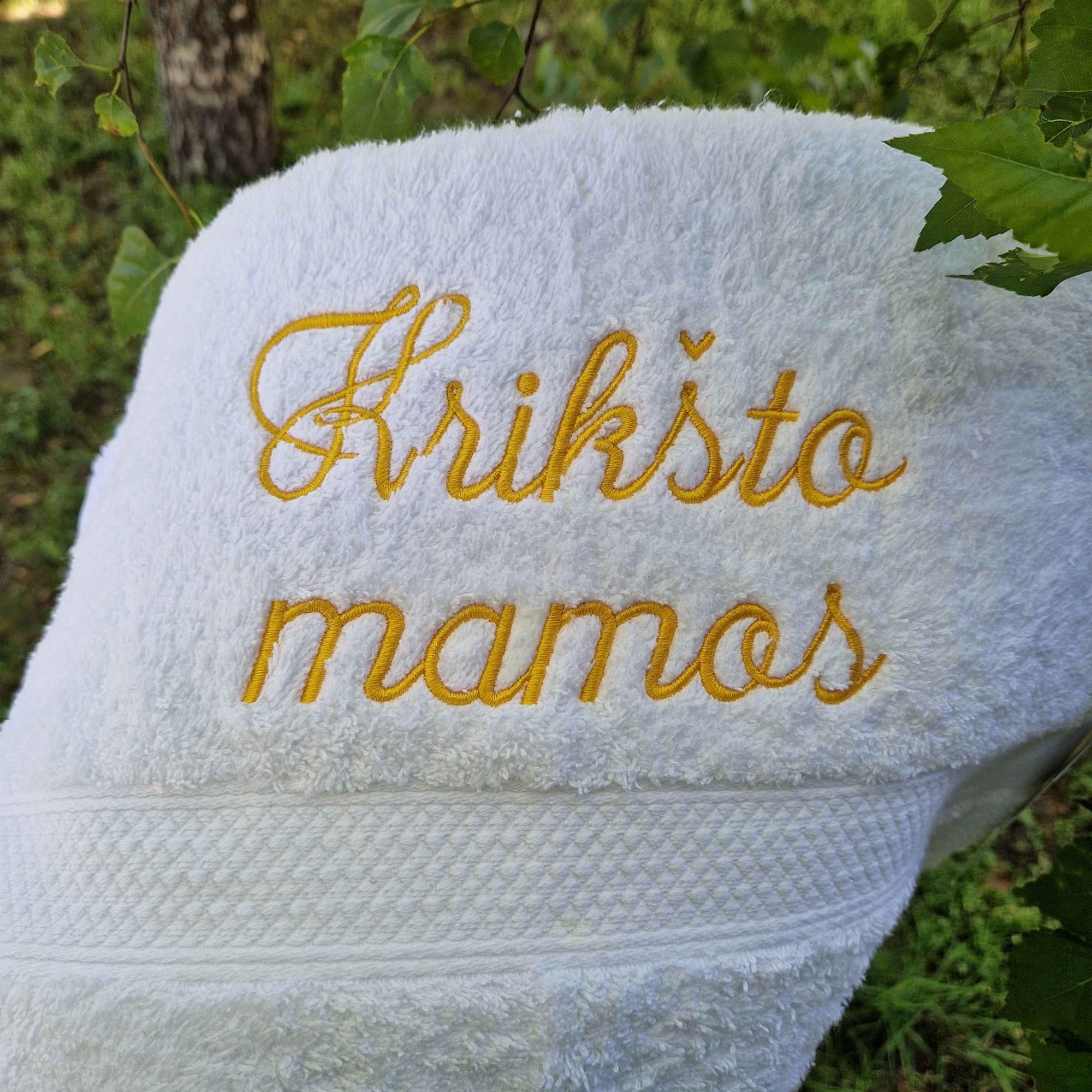 Siuvinėtas rankšluostis su norimu užrašu
