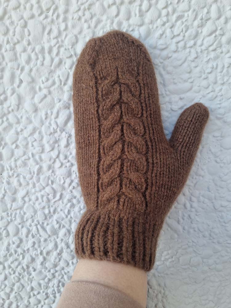 Megztos kumštinės pirštinės su merino vilna ir kašmyru