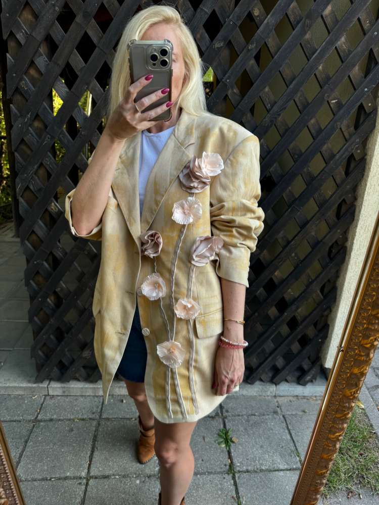 Švarkas Flowers Beige