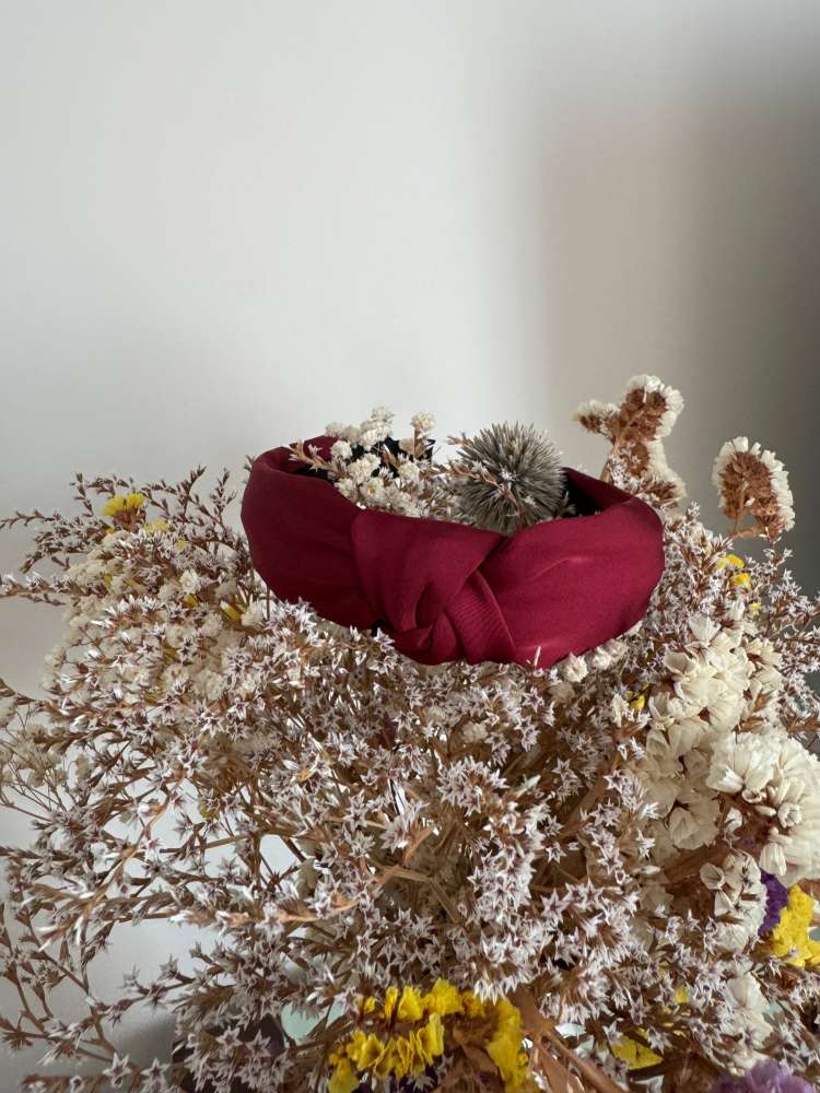 Plaukų lankelis Satin Bordo