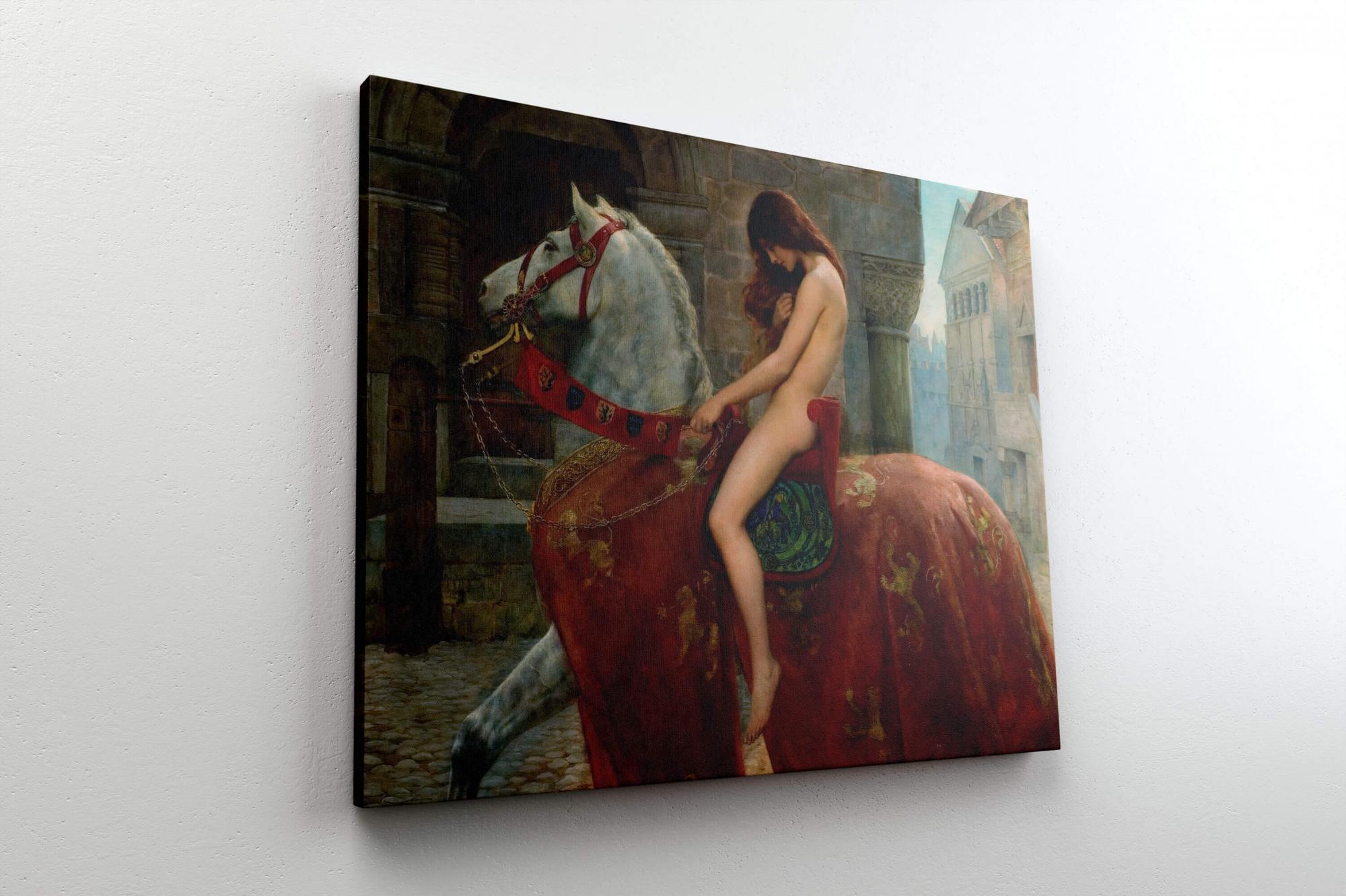 Reprodukcija „Ledi Godiva“, John Collier, (1898)
