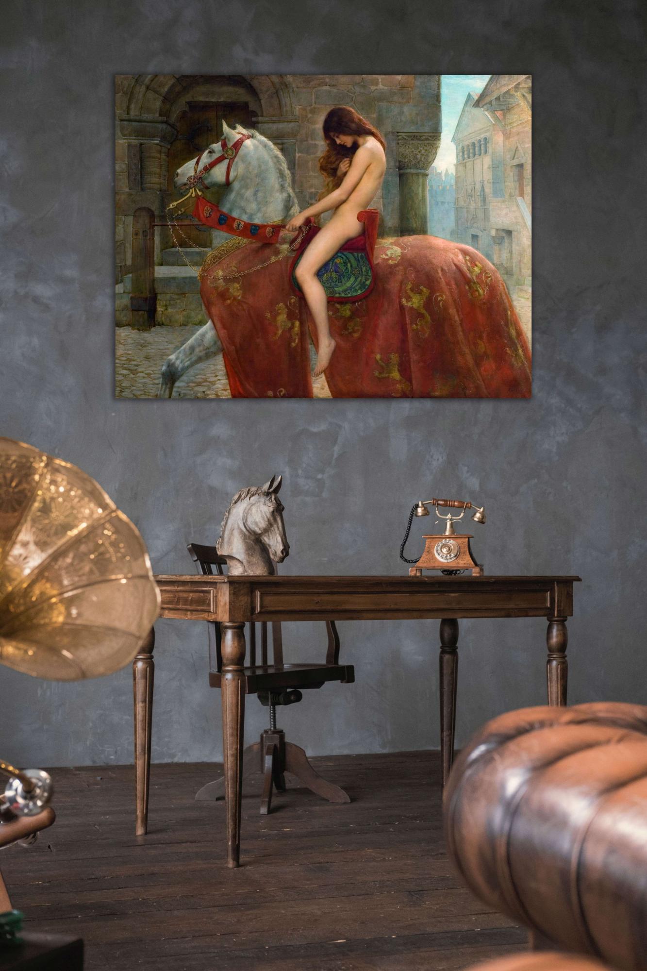 Reprodukcija „Ledi Godiva“, John Collier, (1898)