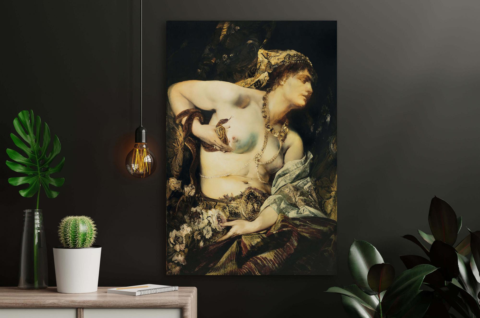Reprodukcija „Kleopatros mirtis“, Hans Makart, (1875)