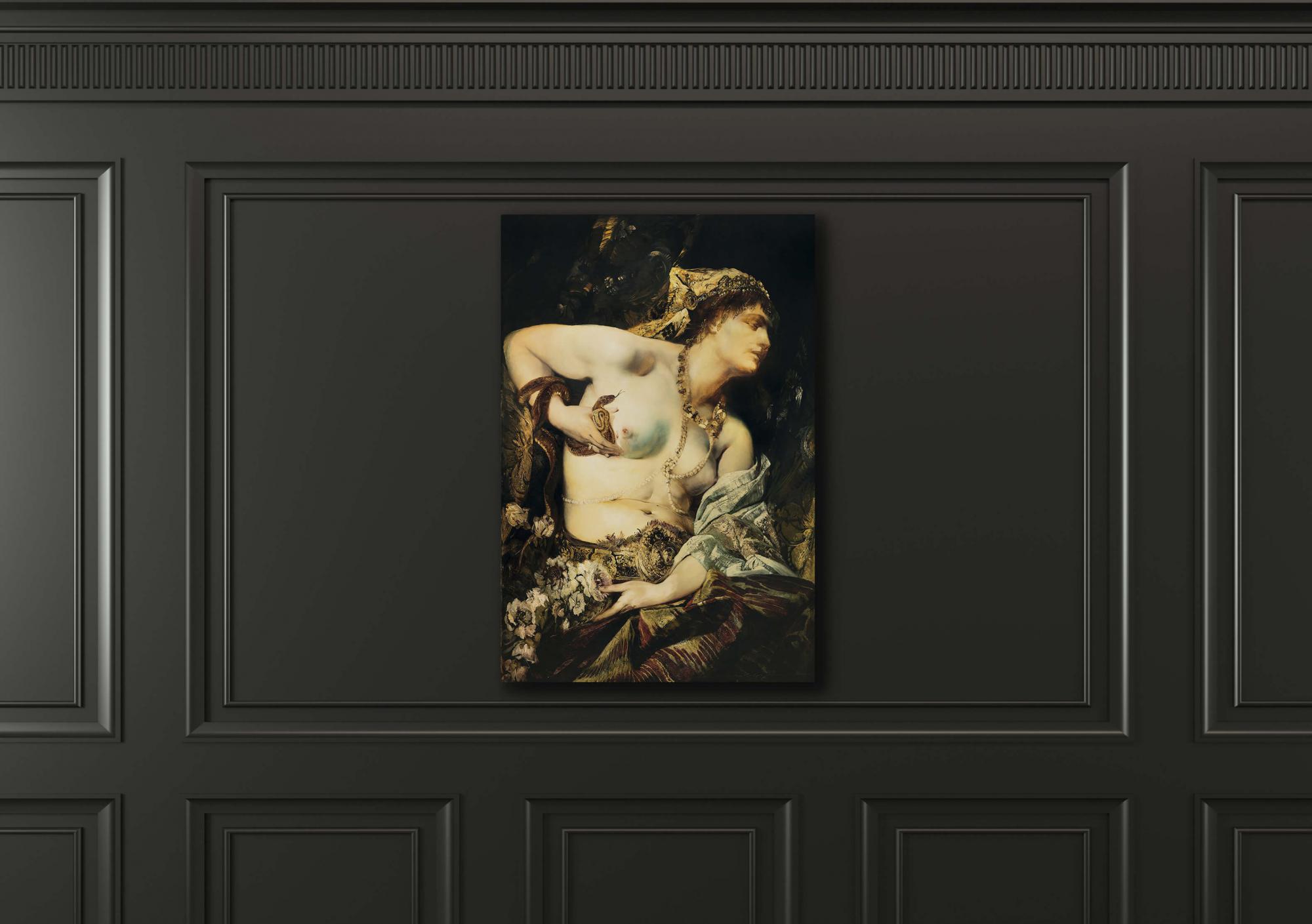 Reprodukcija „Kleopatros mirtis“, Hans Makart, (1875)