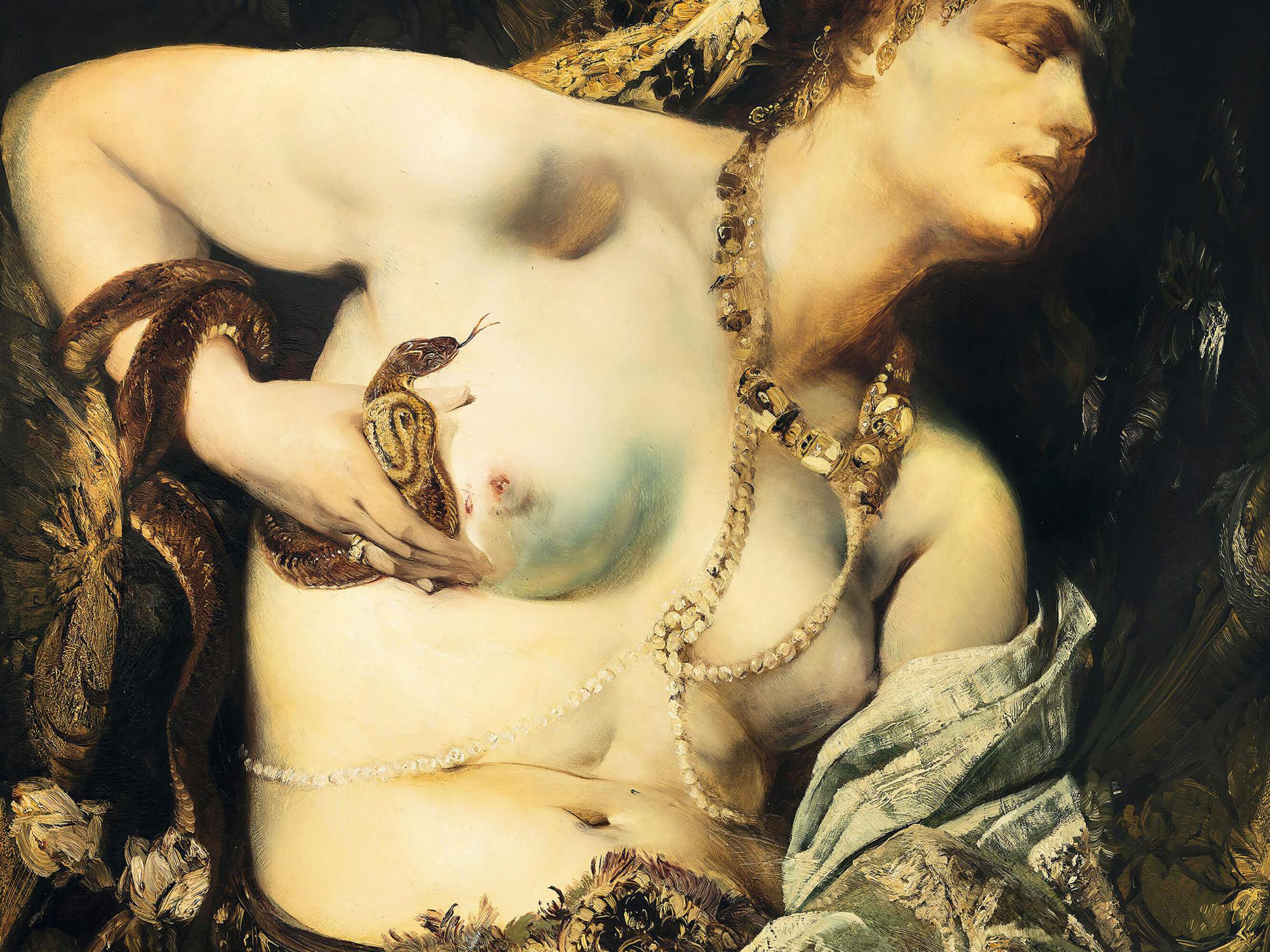 Reprodukcija „Kleopatros mirtis“, Hans Makart, (1875)