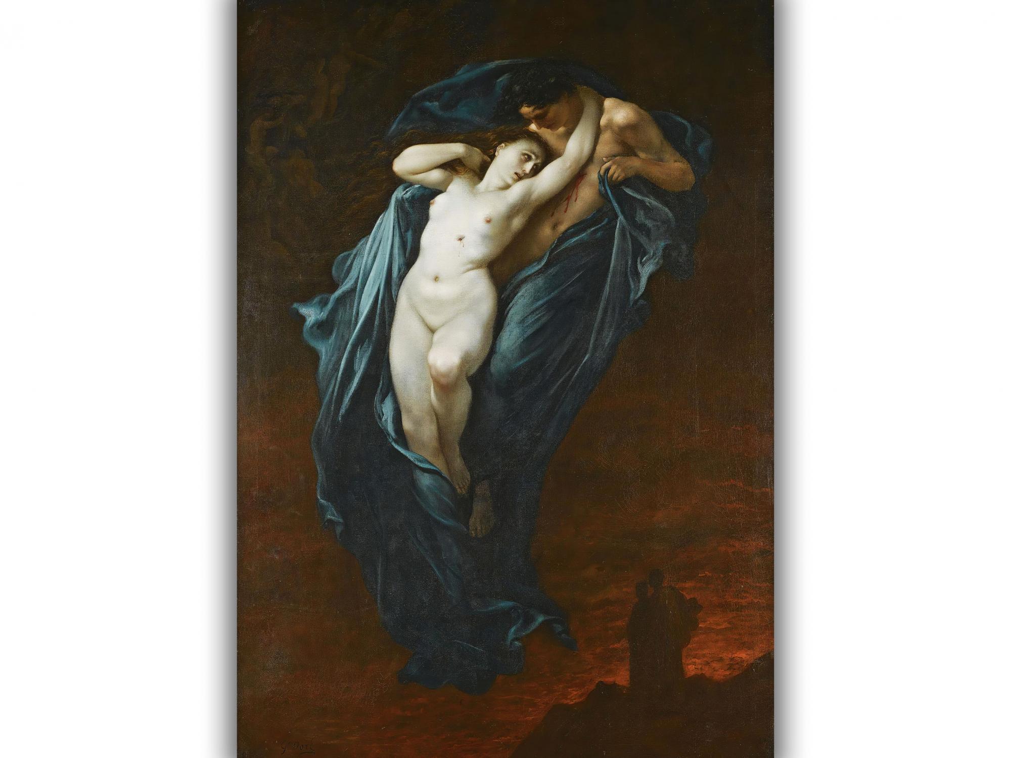 Reprodukcija „Paolo ir Francesca Da Rimini“, Paul Gustave Dore