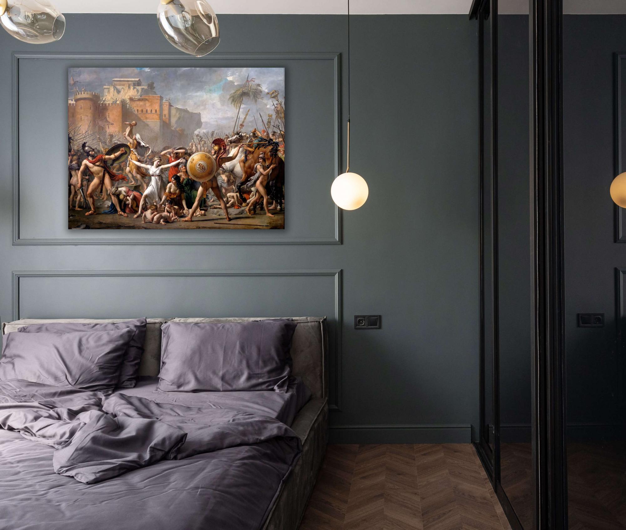 Reprodukcija „Sabinų Moterų Pagrobimas“, Jacques Louis David, (1799)