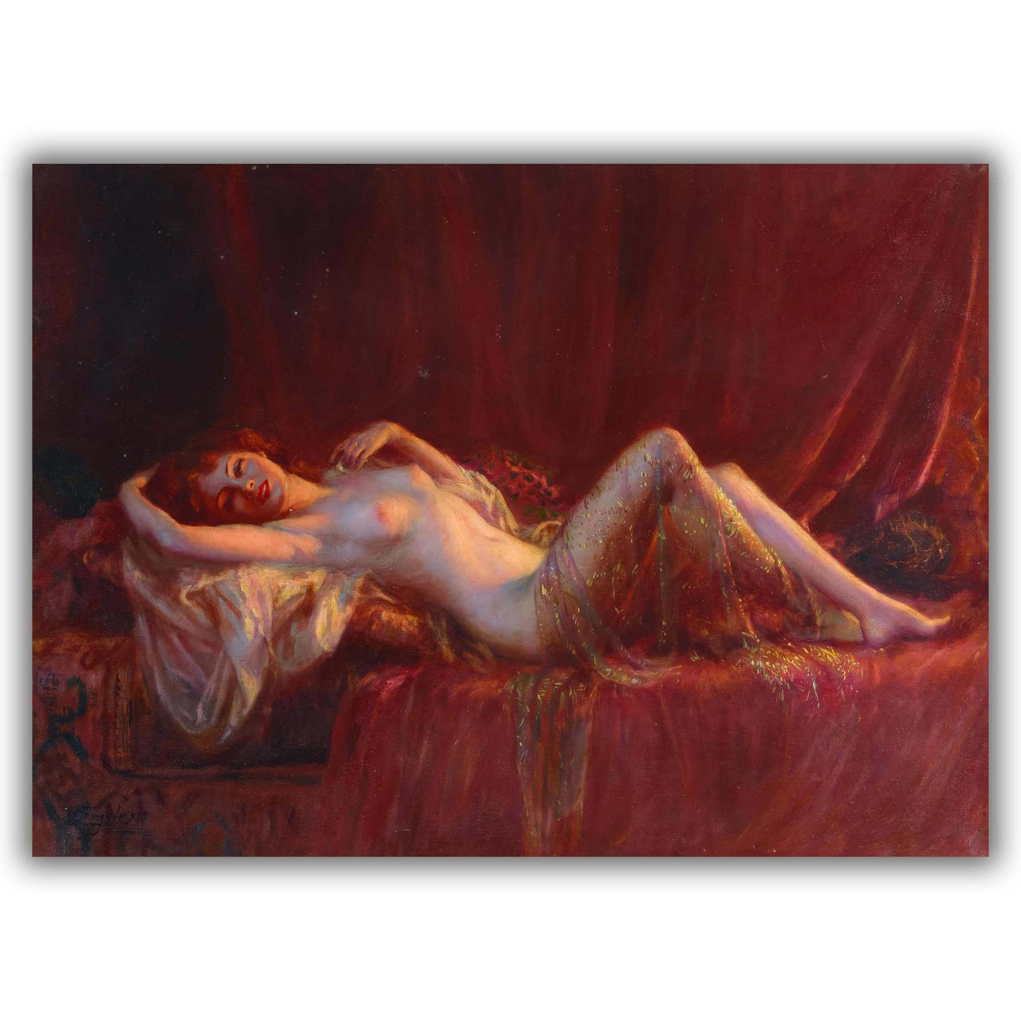 Reprodukcija „Gulinti egzotinė gražuolė“, Delphin Enjolras