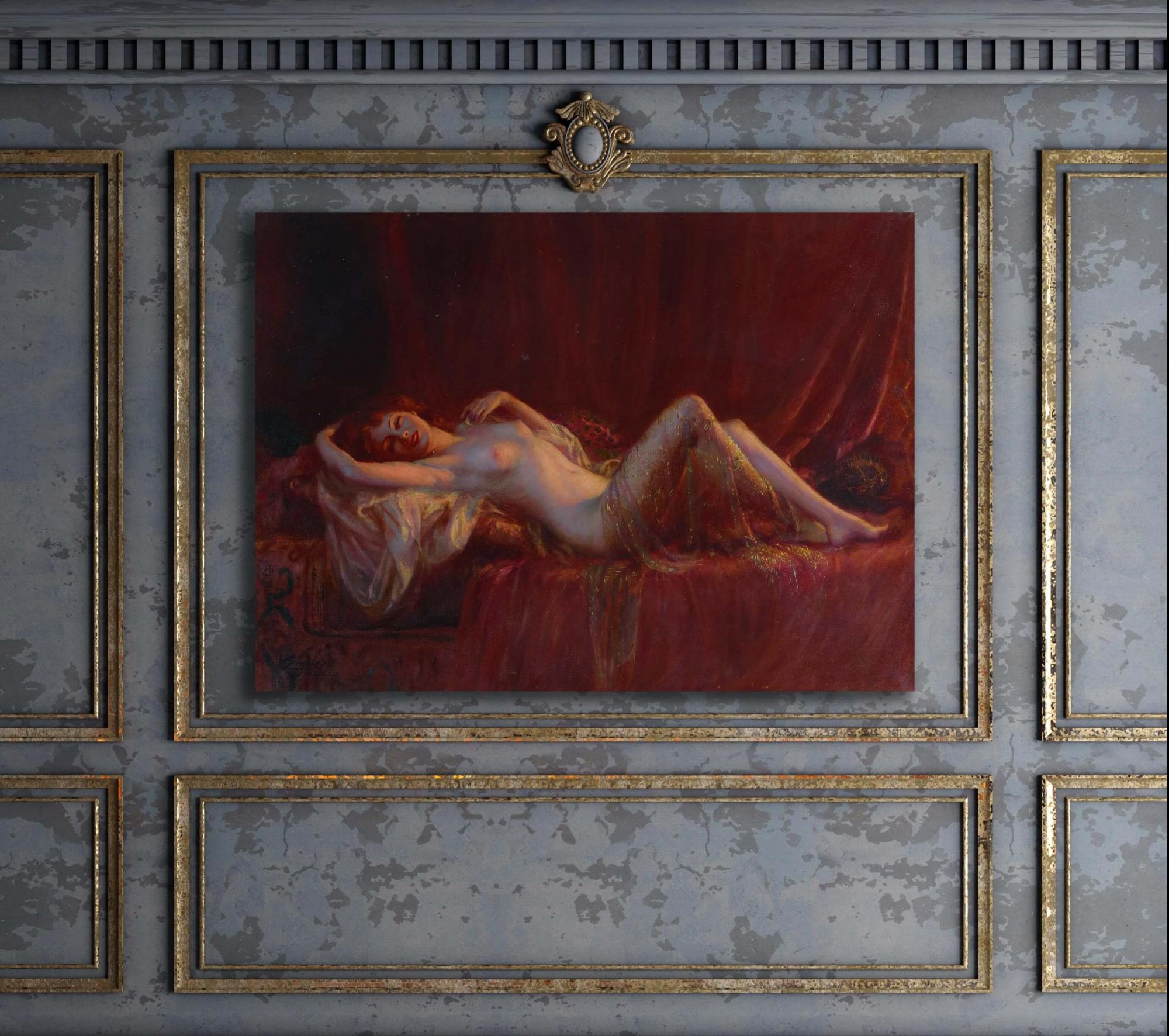 Reprodukcija „Gulinti egzotinė gražuolė“, Delphin Enjolras