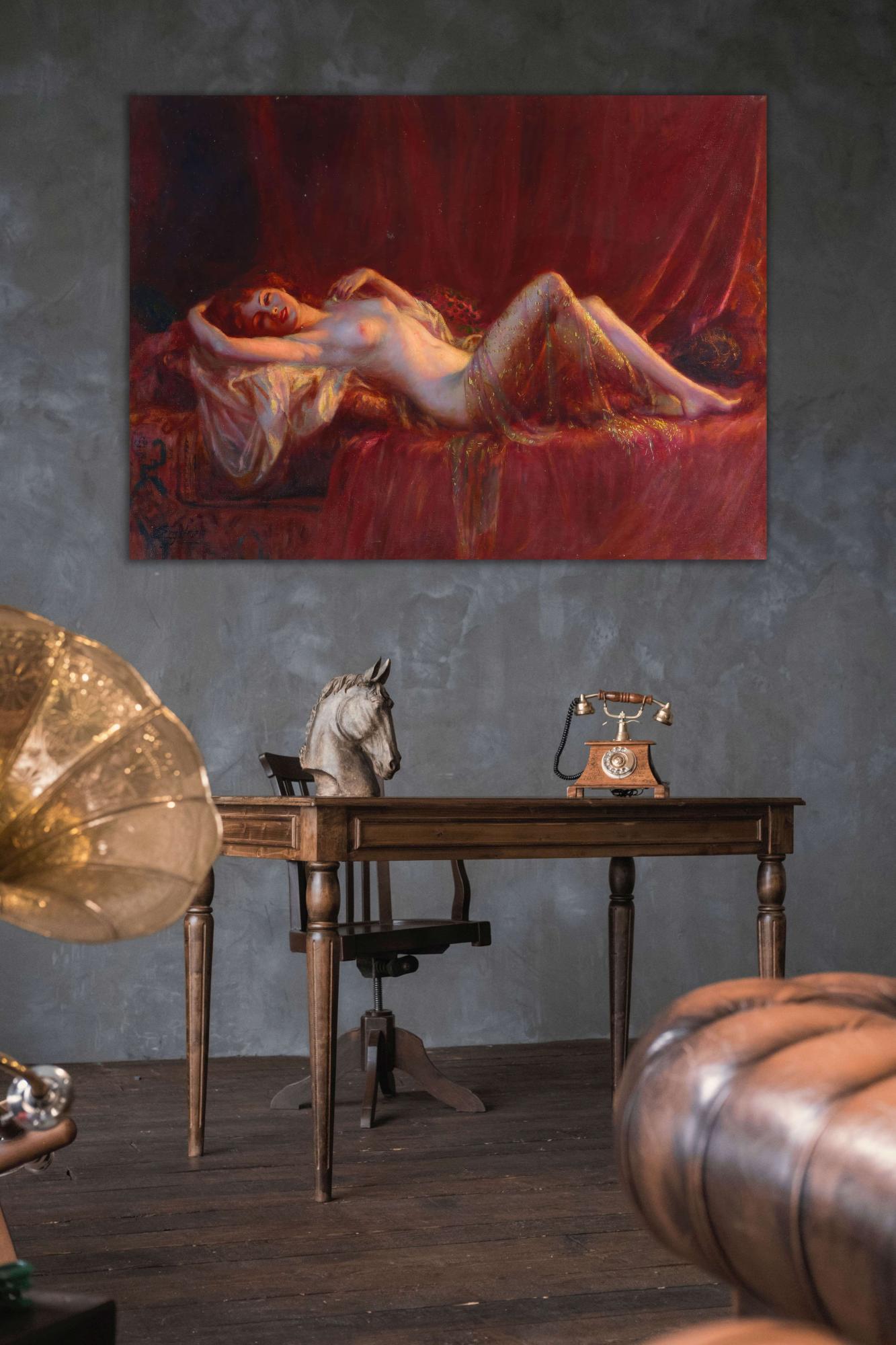 Reprodukcija „Gulinti egzotinė gražuolė“, Delphin Enjolras