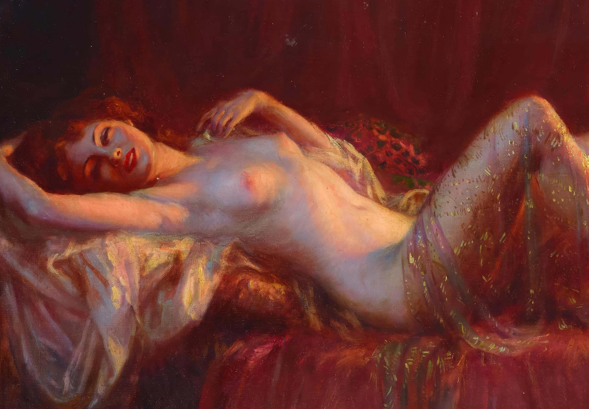 Reprodukcija „Gulinti egzotinė gražuolė“, Delphin Enjolras