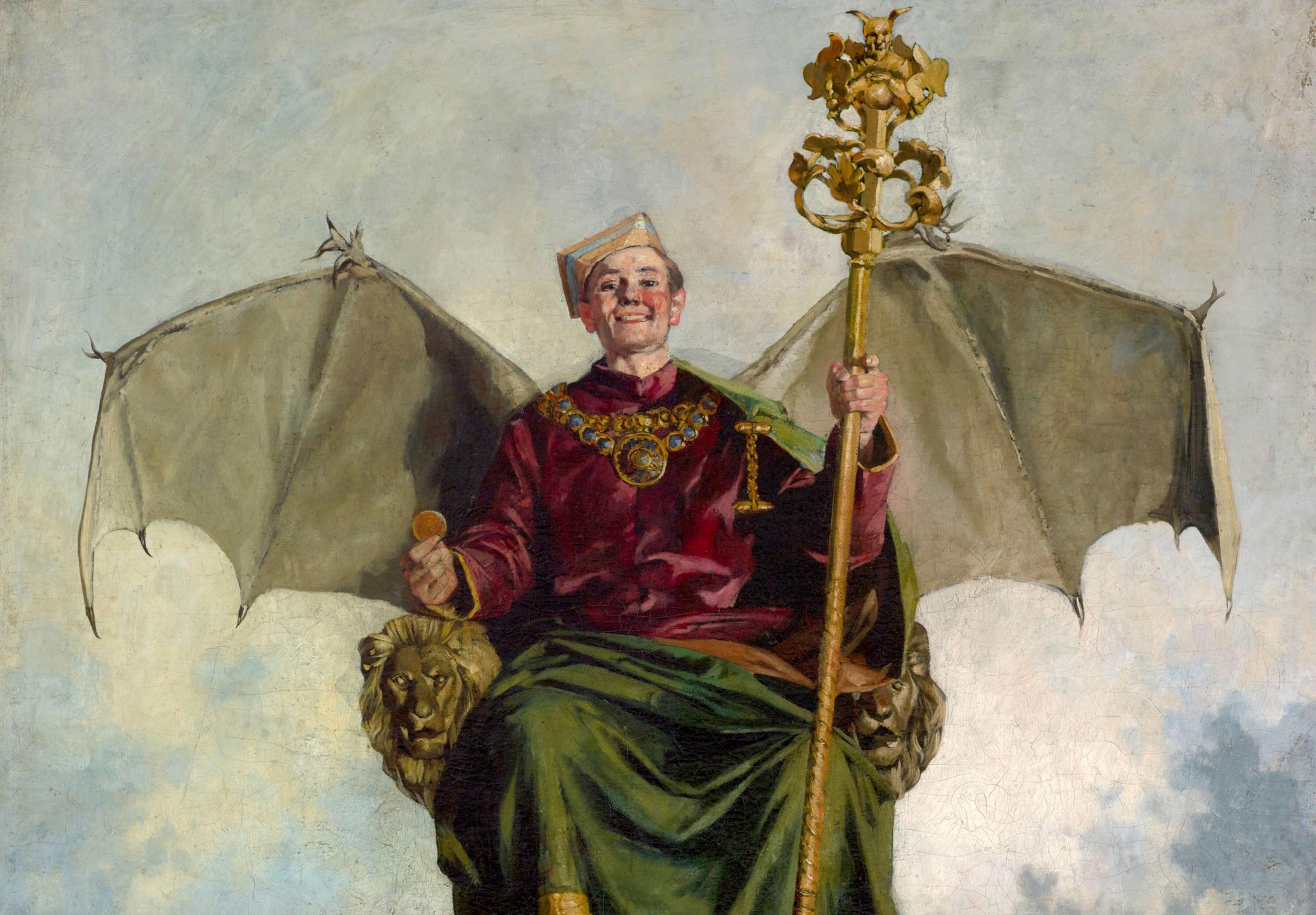 Reprodukcija „Šėtono alegorija“, Ludwik Stasiak, (1900)