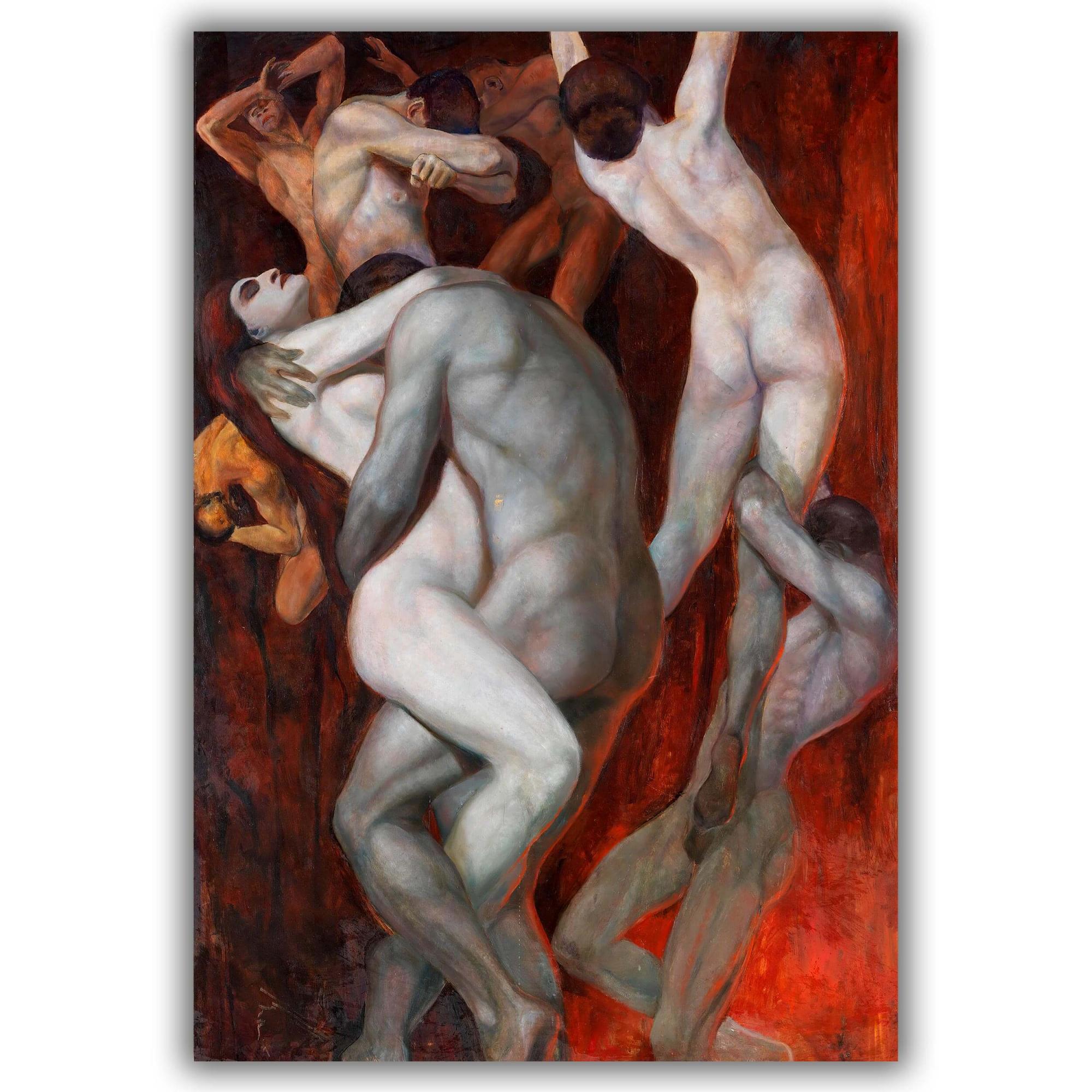 Reprodukcija „Prakeiktieji“, Arnold Frédéric Rechberg, (1910)