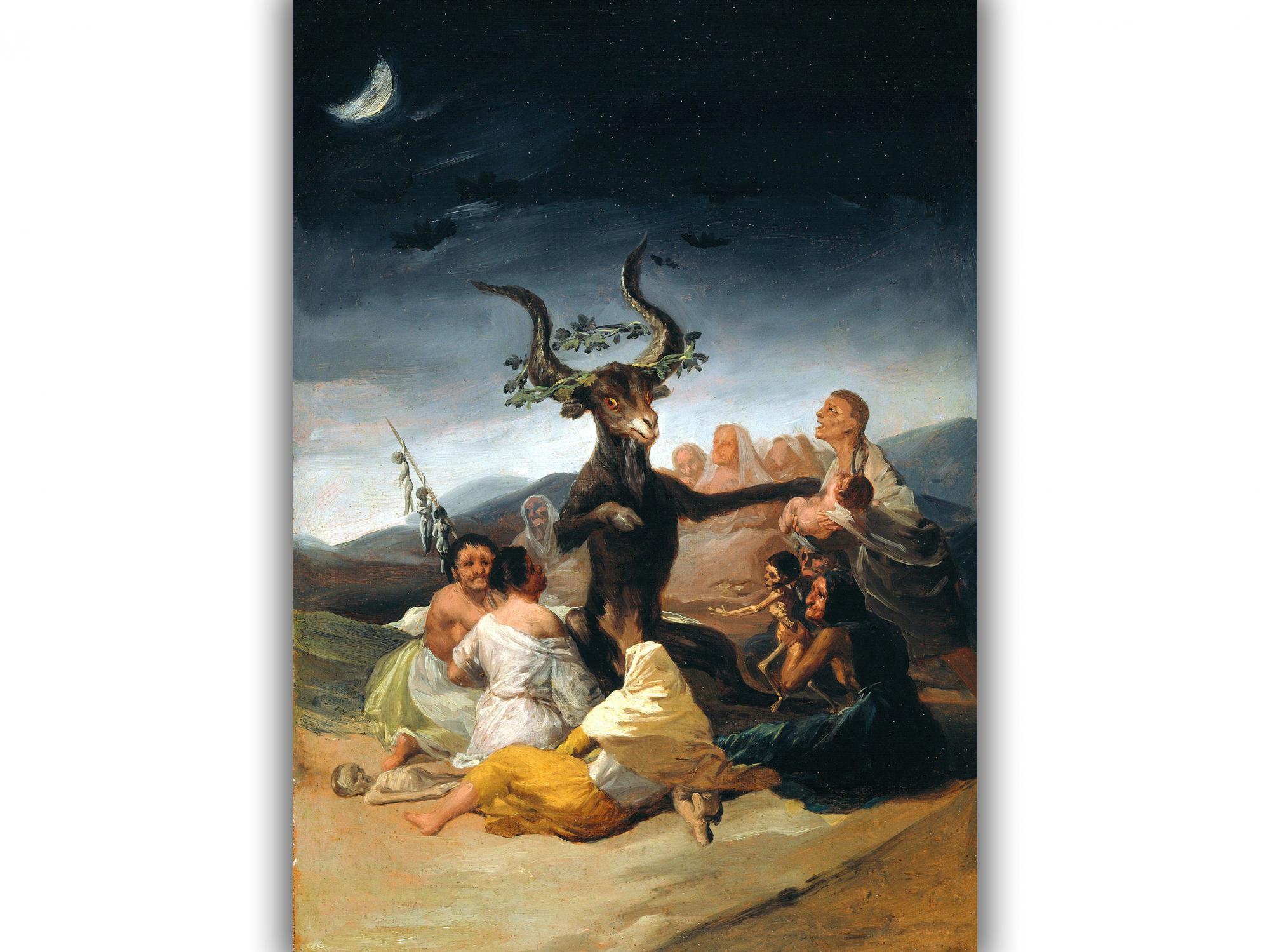 Reprodukcija „Raganų šabas“, Francisco de Goya, (1797)
