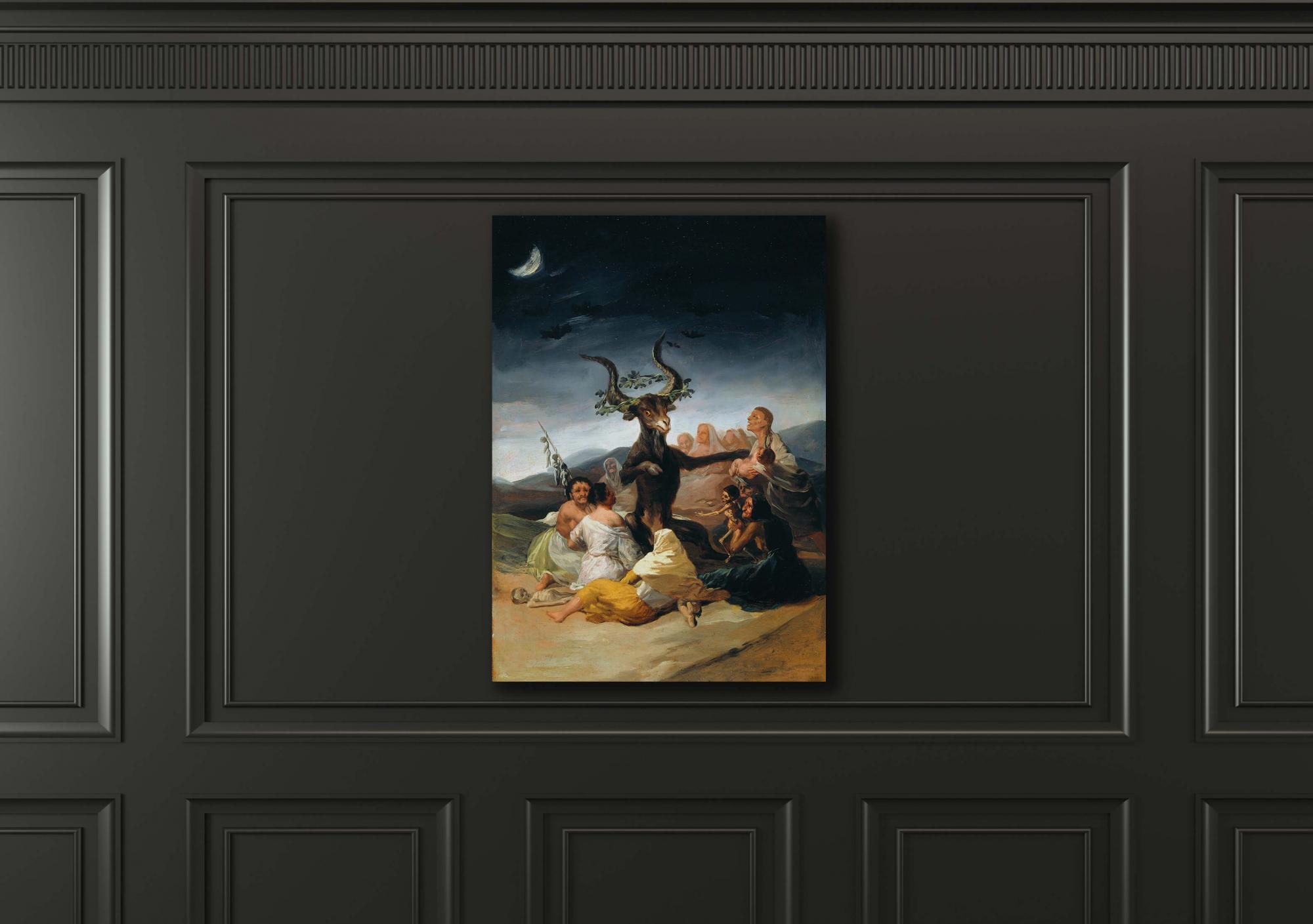 Reprodukcija „Raganų šabas“, Francisco de Goya, (1797)