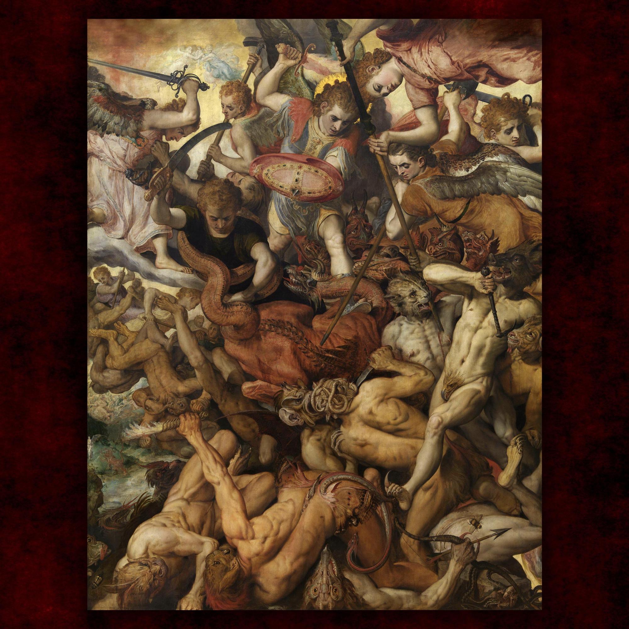 Reprodukcija „Puolusių angelų kritimas“, Frans Floris