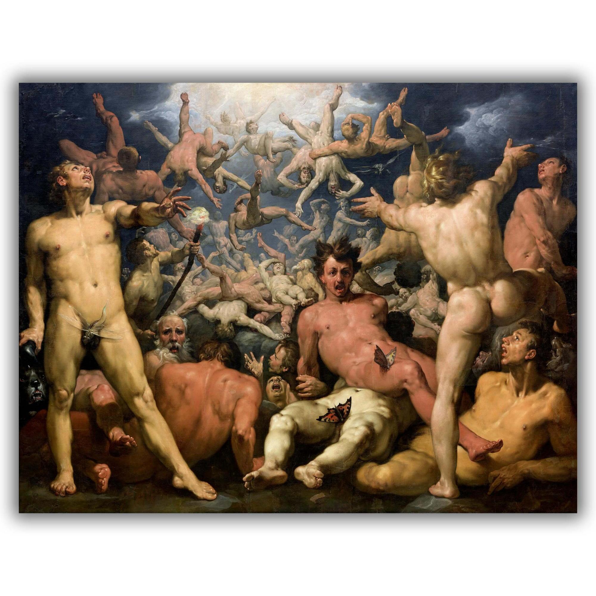 Reprodukcija „Titanų kritimas“, Cornelis Cornelisz Van Haarlem