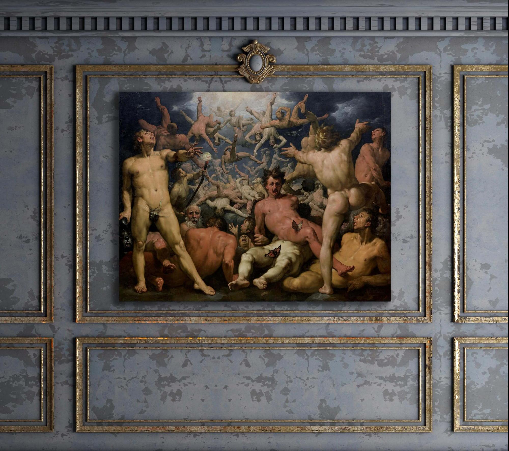 Reprodukcija „Titanų kritimas“, Cornelis Cornelisz Van Haarlem