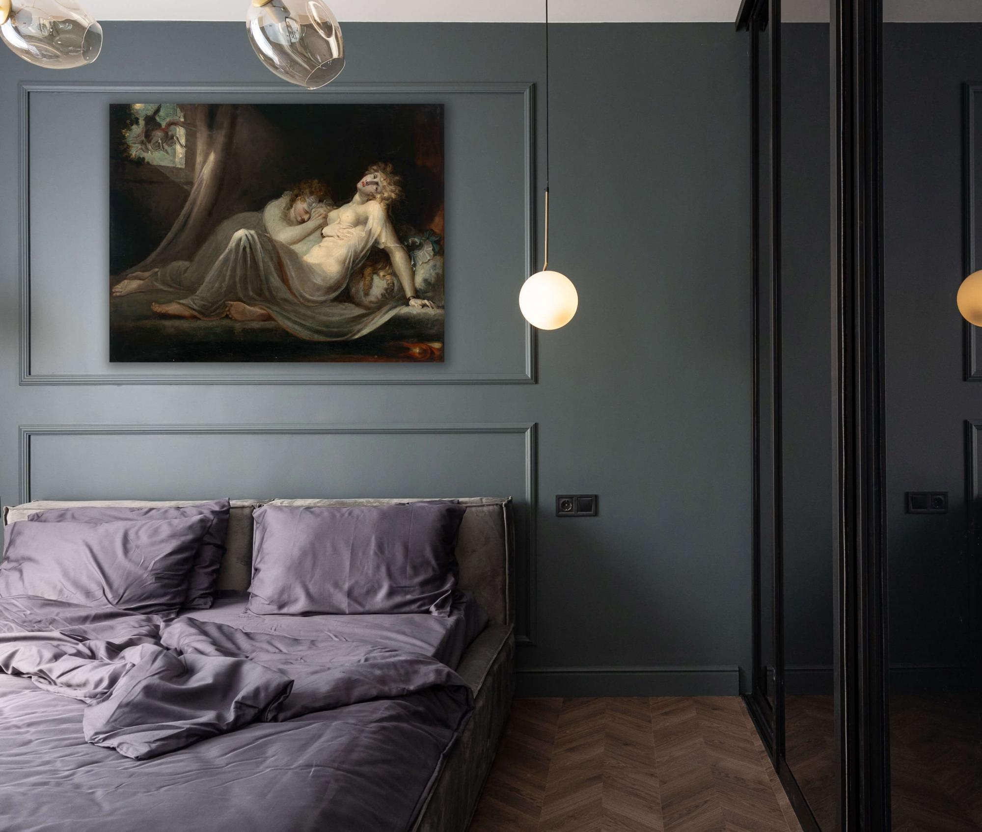 Reprodukcija „Inkubas palieka dvi jaunas moteris“, Henry Fuseli