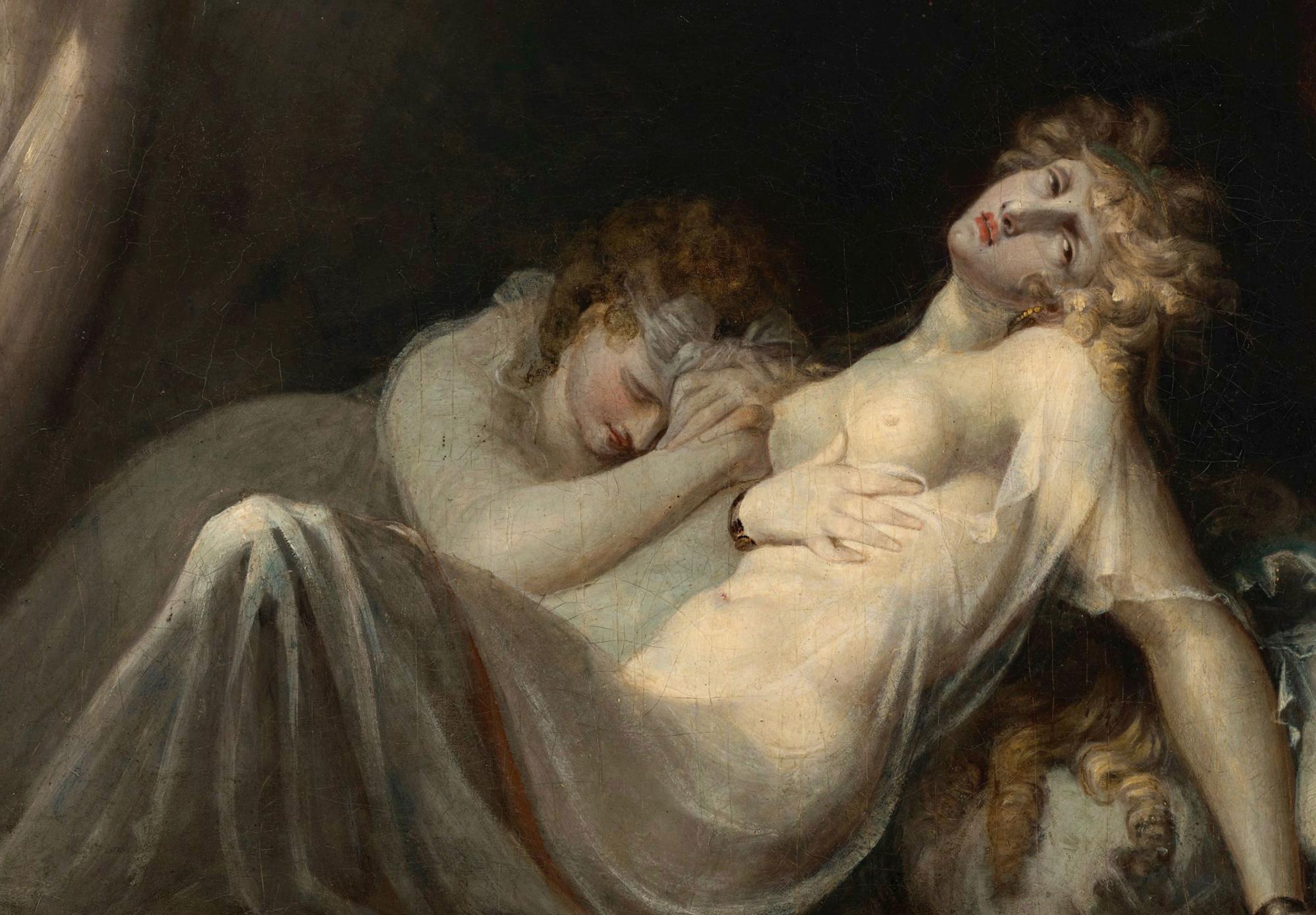 Reprodukcija „Inkubas palieka dvi jaunas moteris“, Henry Fuseli