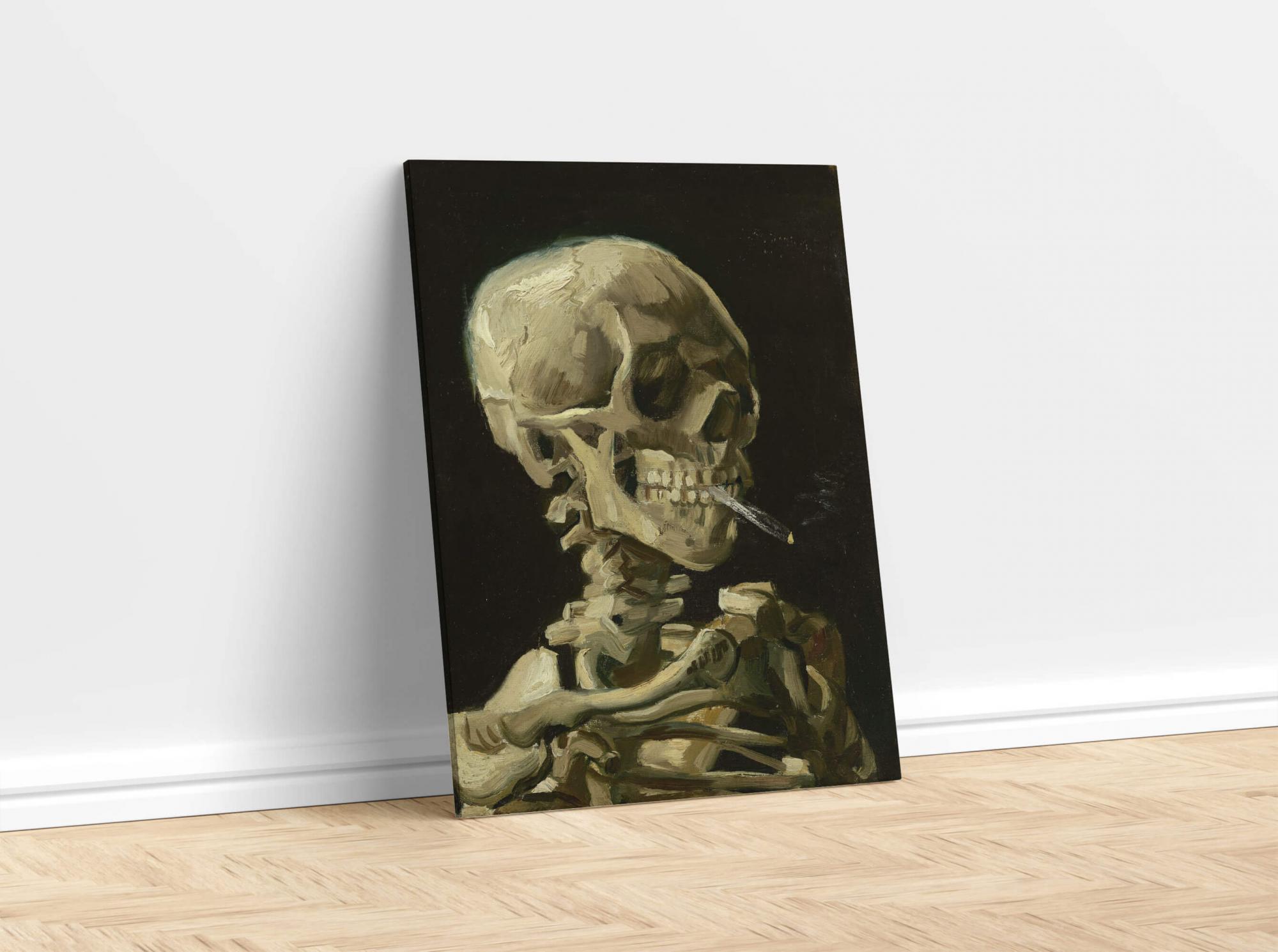 Reprodukcija „Skeletas su degančia cigarete“, Vincent van Gogh