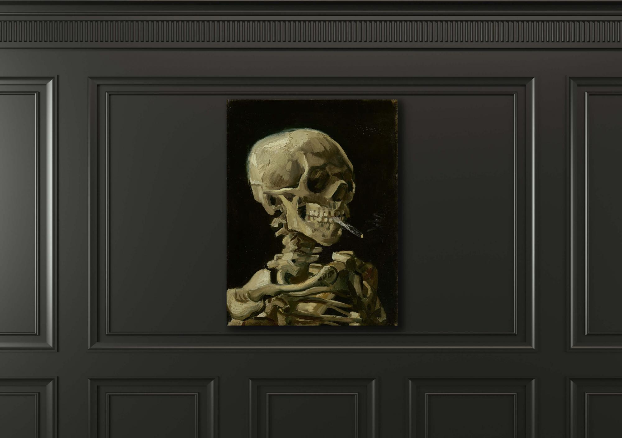 Reprodukcija „Skeletas su degančia cigarete“, Vincent van Gogh
