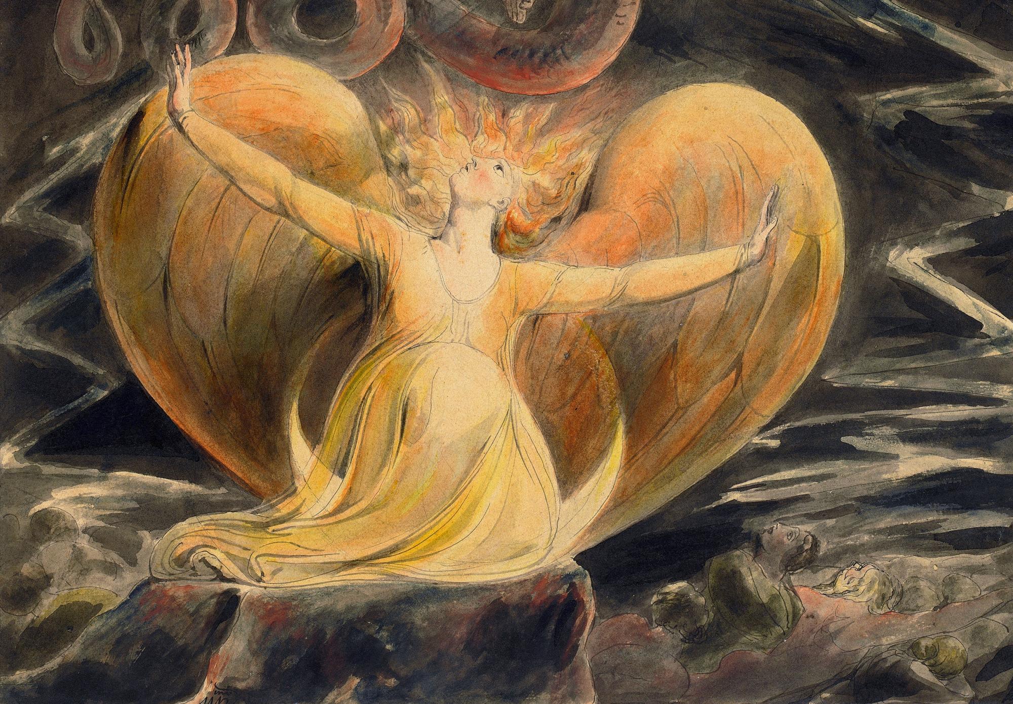Reprodukcija „Didysis raudonasis drakonas ir moteris, apsivilkusi saulę“, William Blake