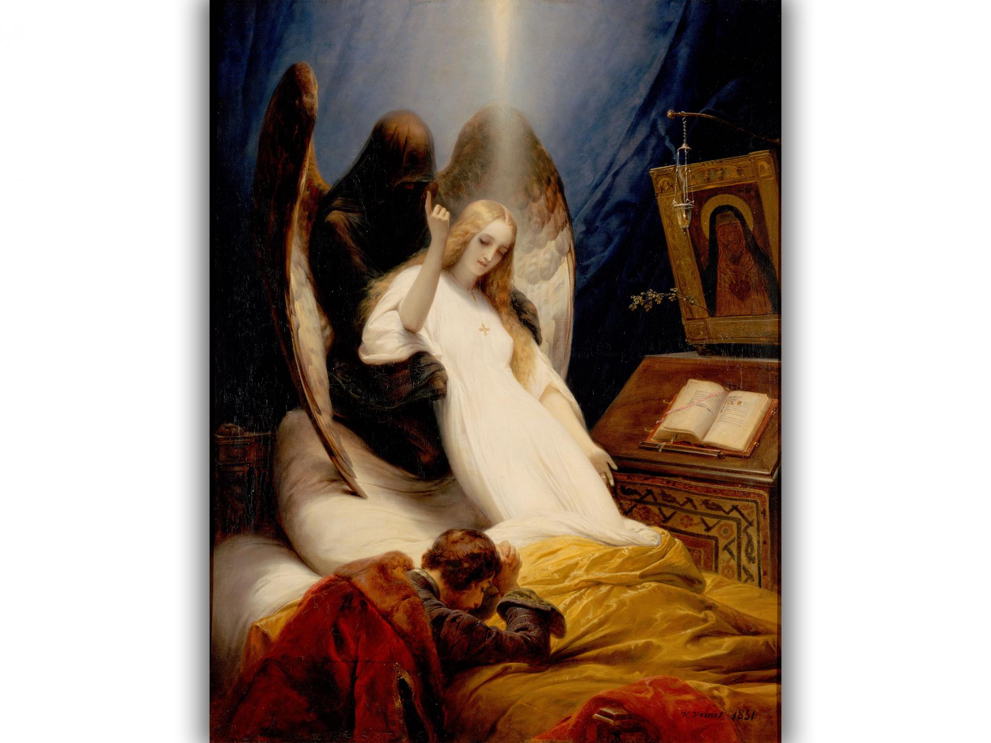 Reprodukcija „Mirties angelas“, Emile Jean Horace Vernet