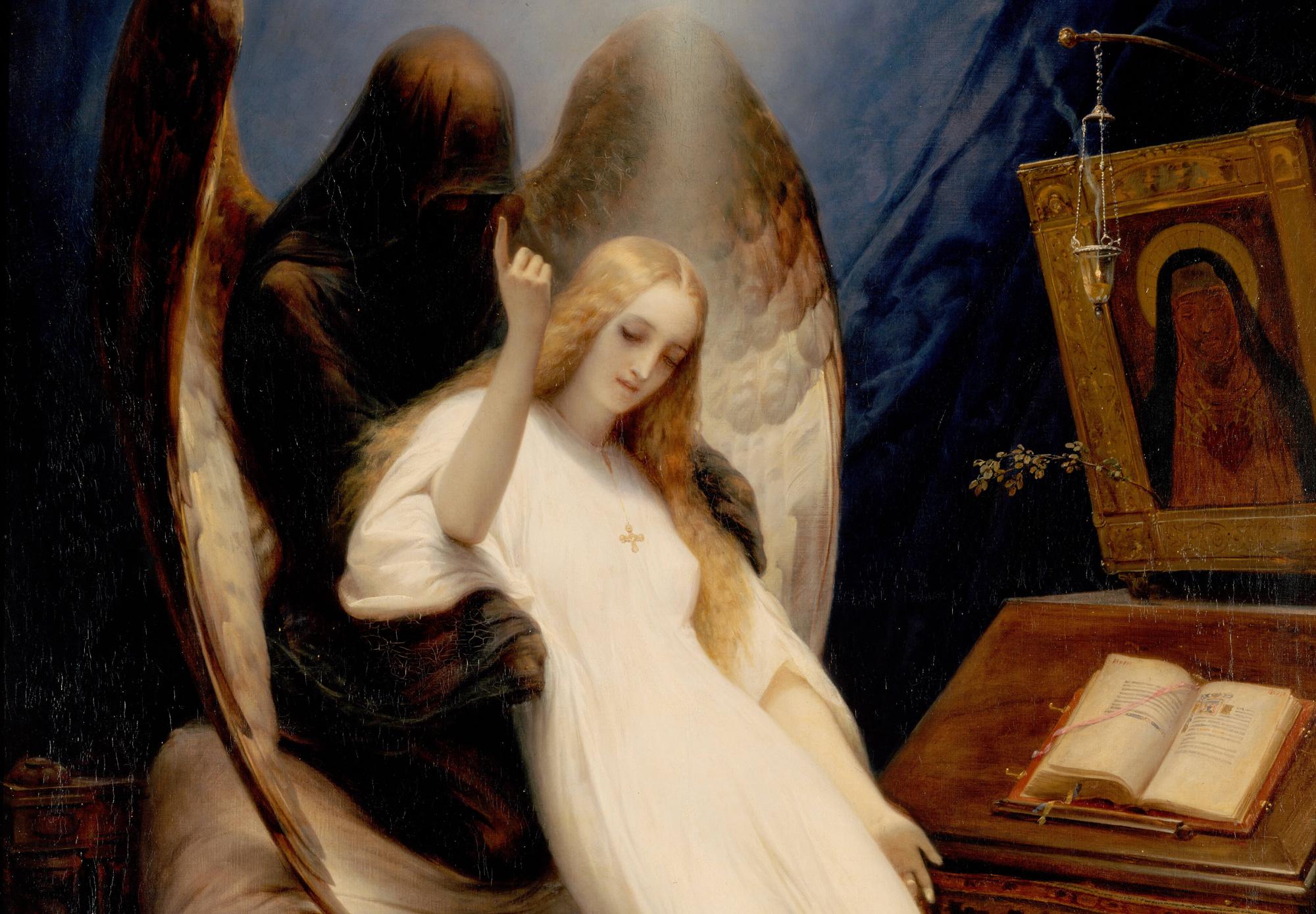 Reprodukcija „Mirties angelas“, Emile Jean Horace Vernet