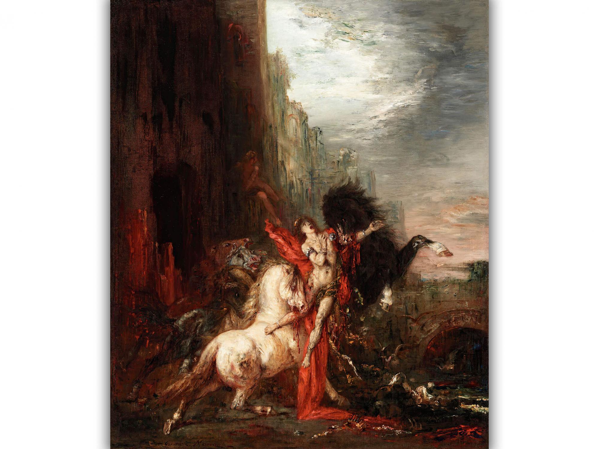 Reprodukcija „Diomedą sudrasko jo žirgai“, Gustave Moreau