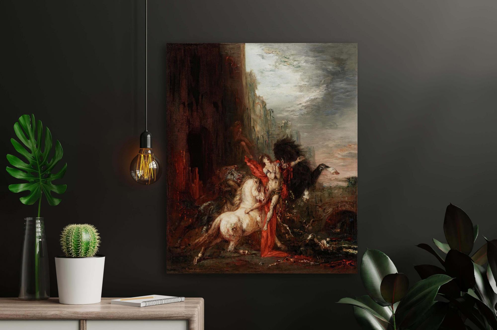 Reprodukcija „Diomedą sudrasko jo žirgai“, Gustave Moreau