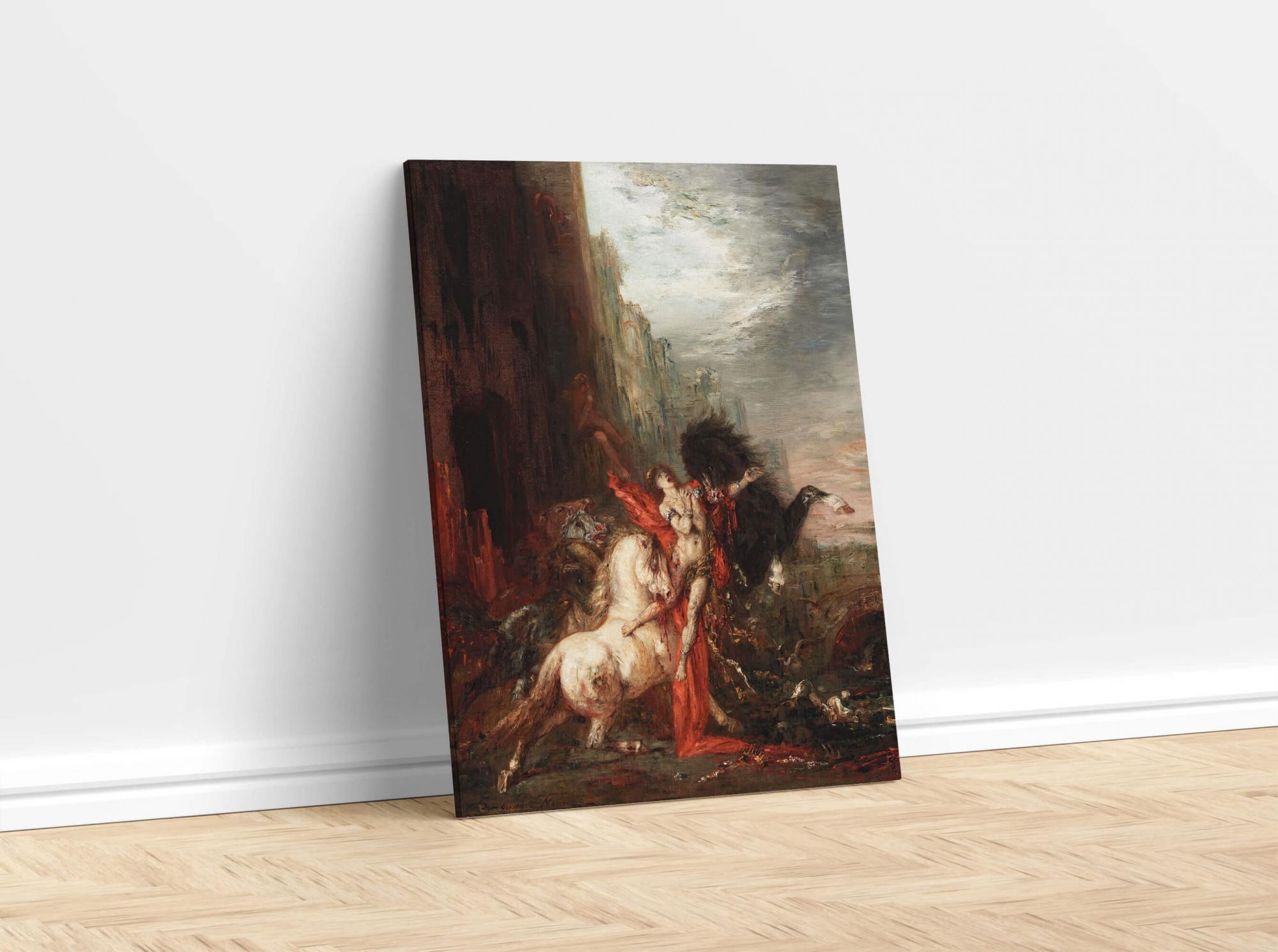 Reprodukcija „Diomedą sudrasko jo žirgai“, Gustave Moreau