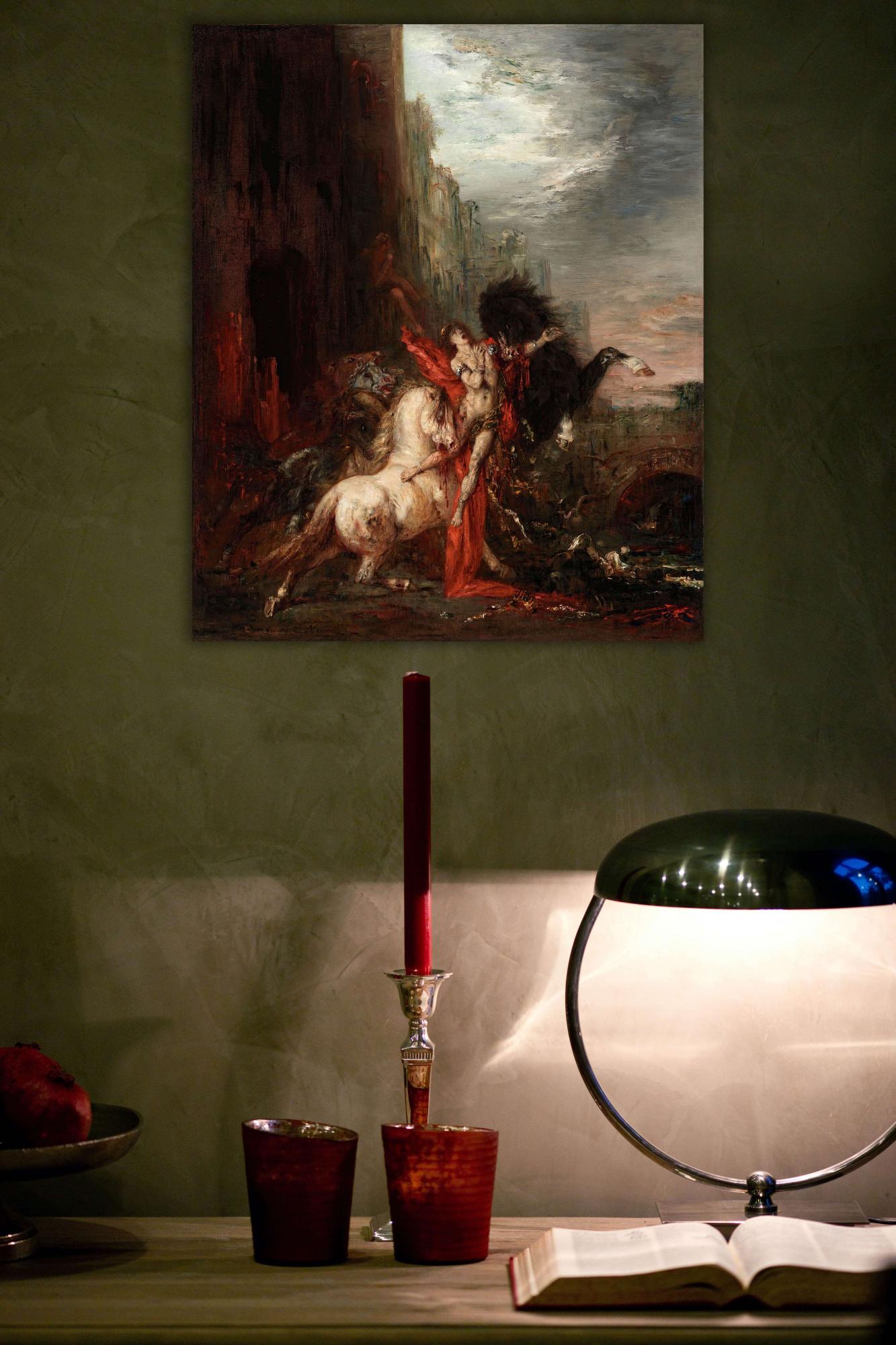 Reprodukcija „Diomedą sudrasko jo žirgai“, Gustave Moreau