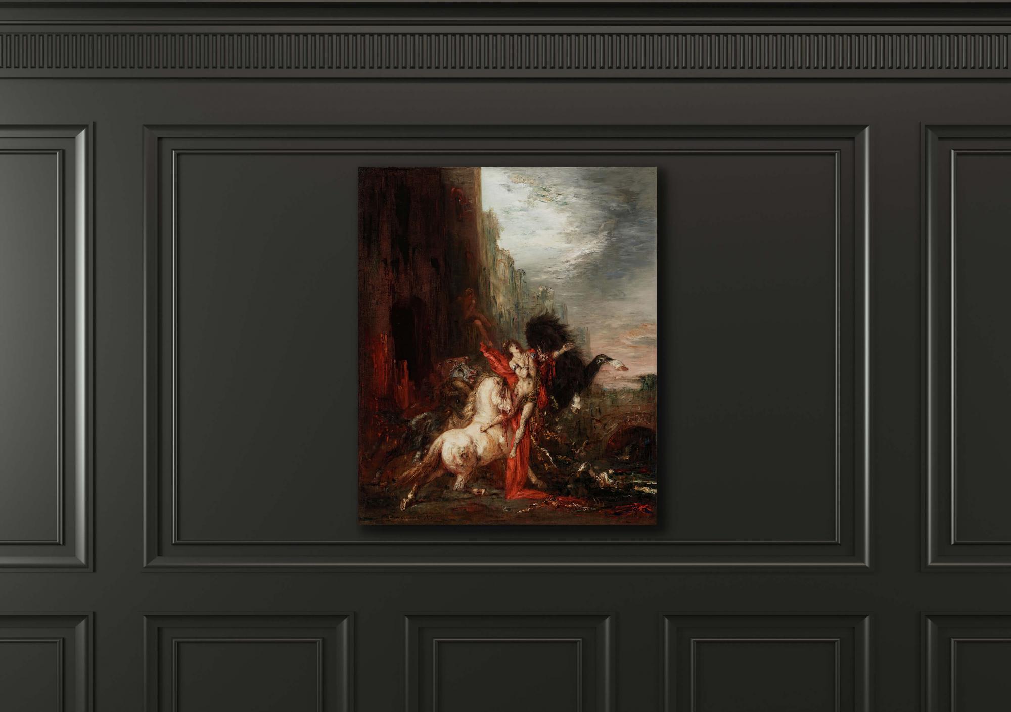 Reprodukcija „Diomedą sudrasko jo žirgai“, Gustave Moreau